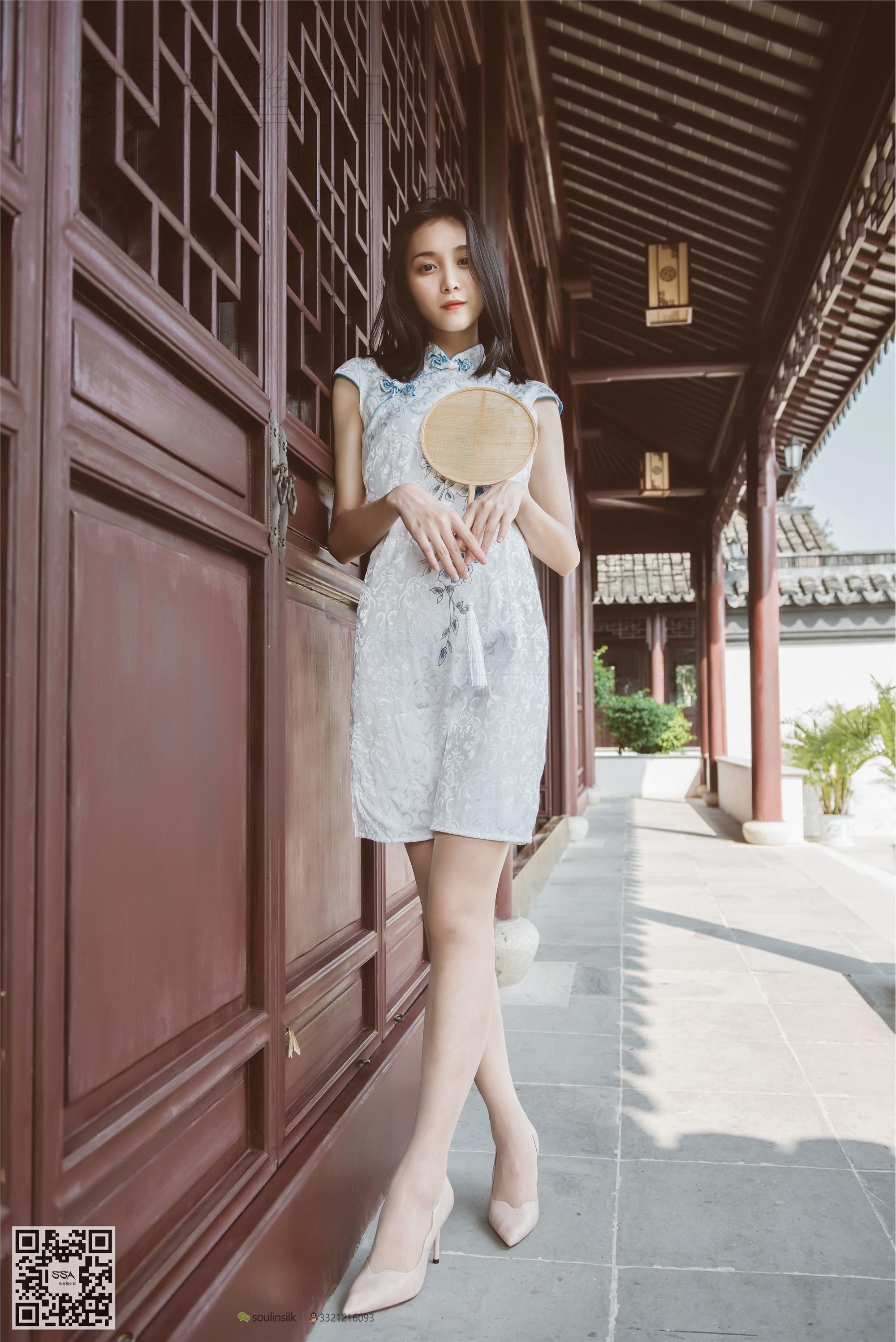 SSA丝社 111期 丽萍烈日下的清新旗袍