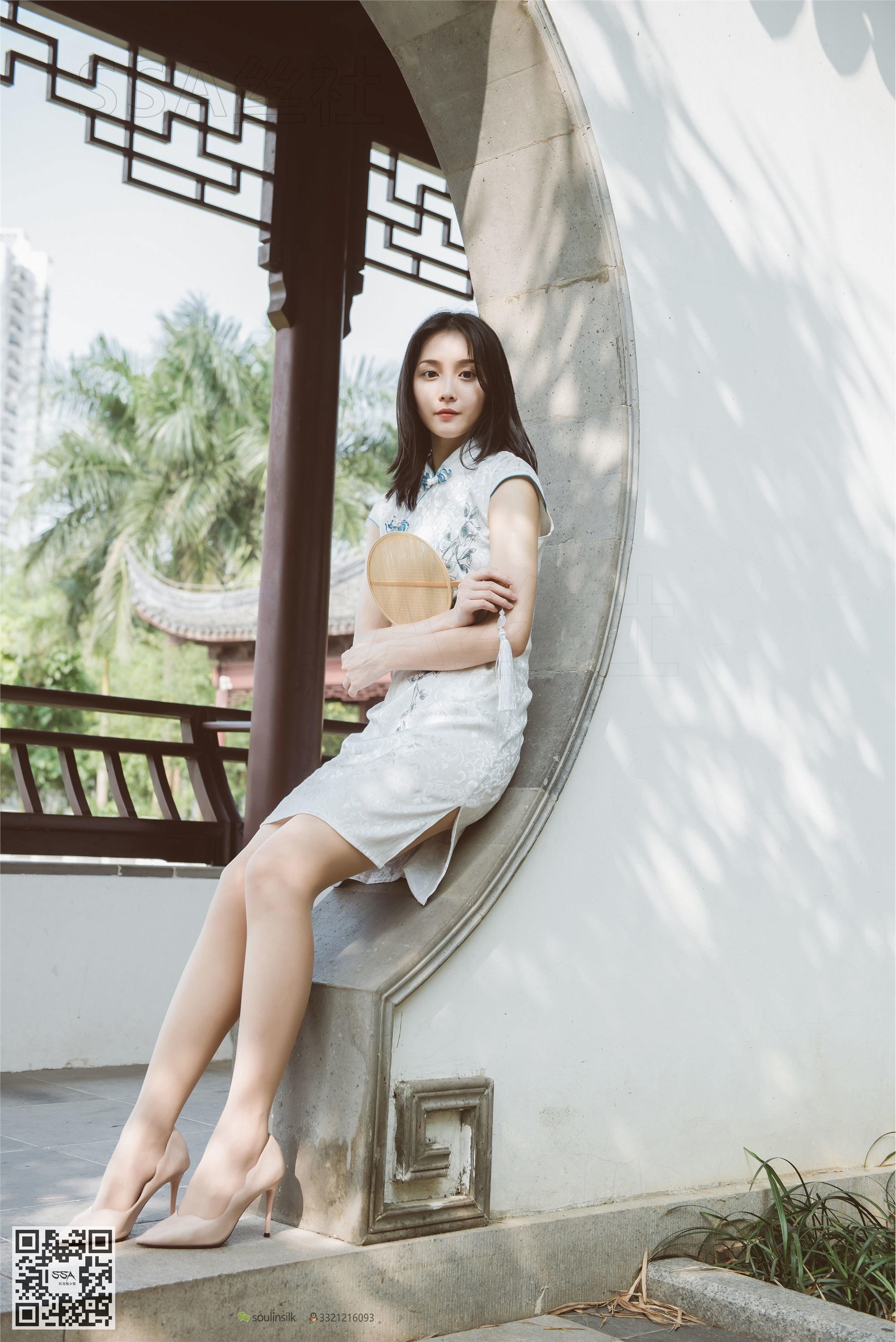 SSA丝社 111期 丽萍烈日下的清新旗袍