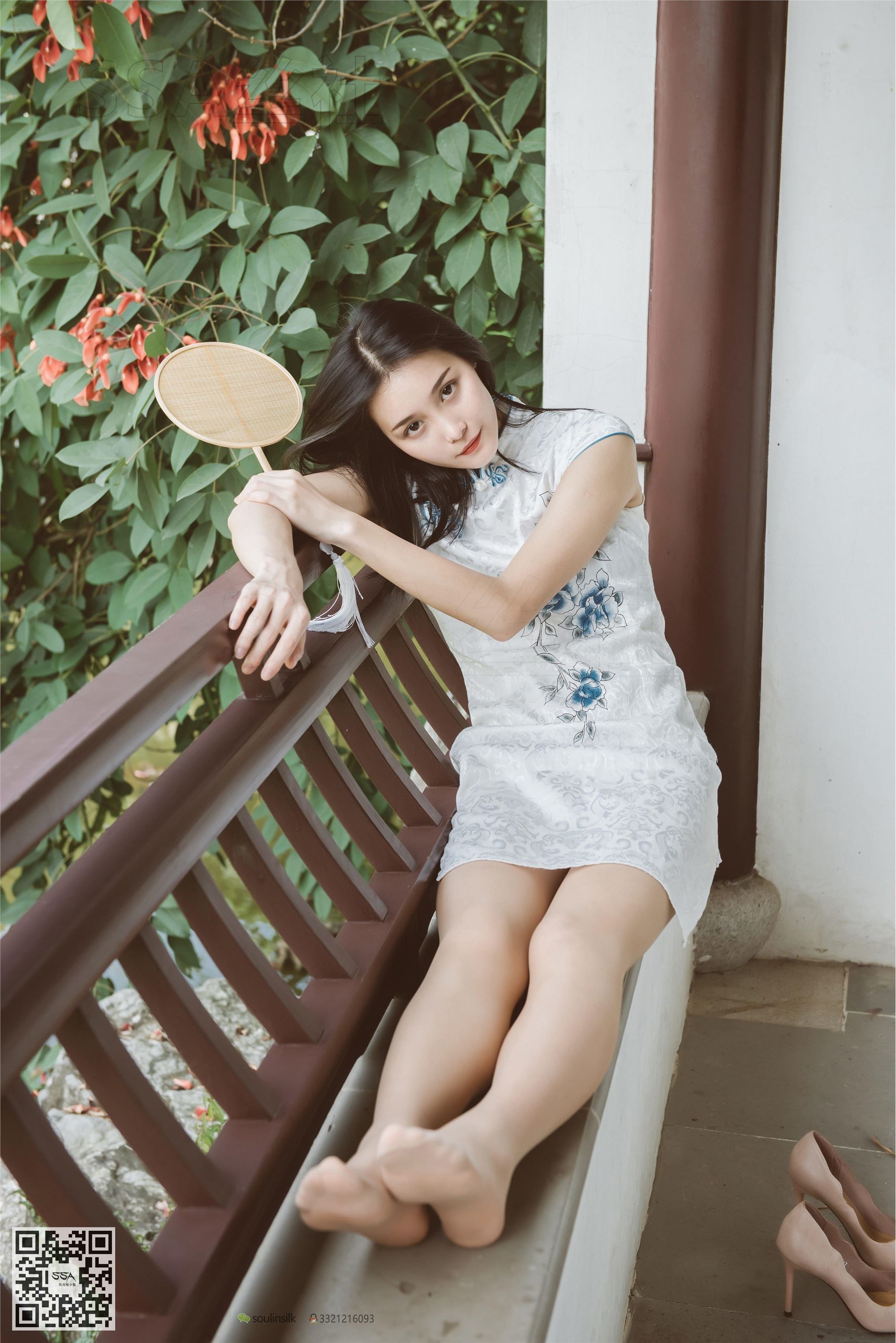 SSA丝社 111期 丽萍烈日下的清新旗袍