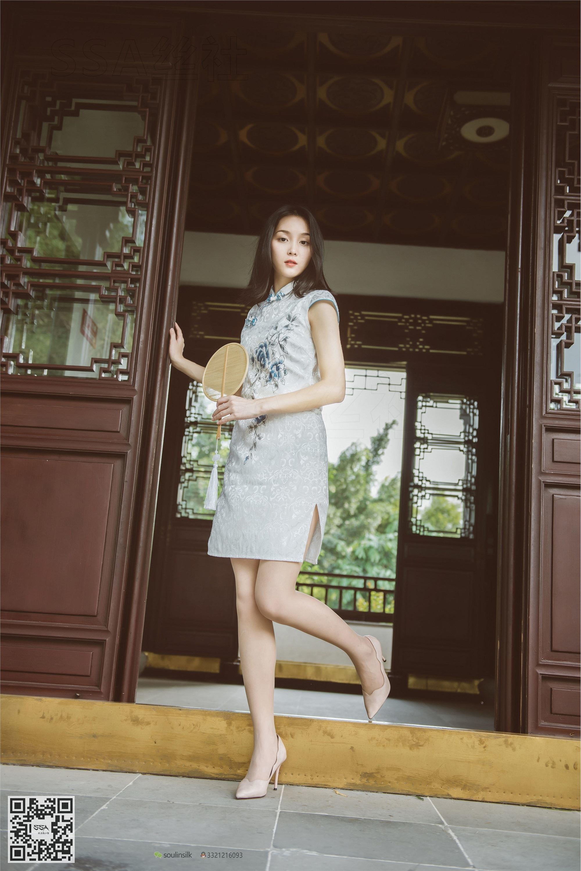 SSA丝社 111期 丽萍烈日下的清新旗袍