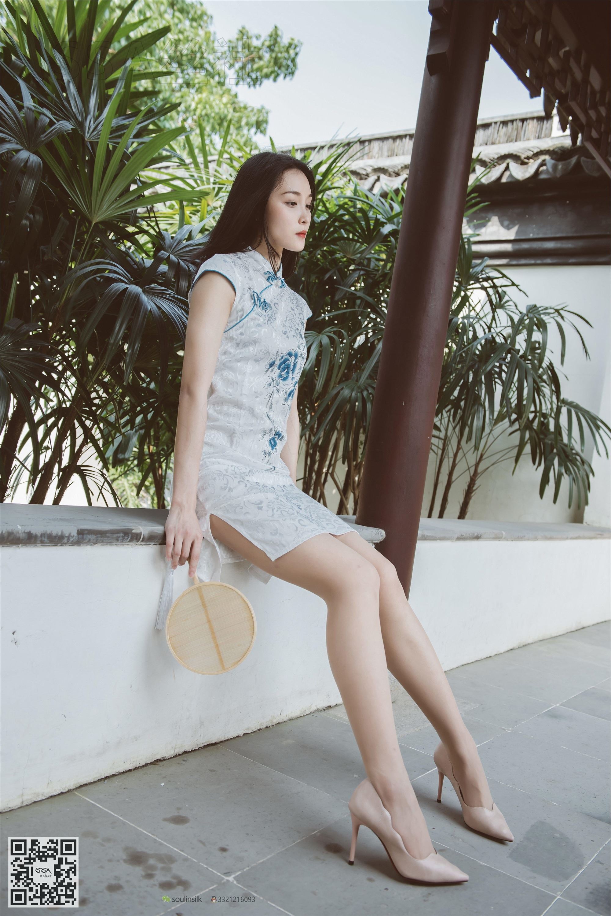 SSA丝社 111期 丽萍烈日下的清新旗袍