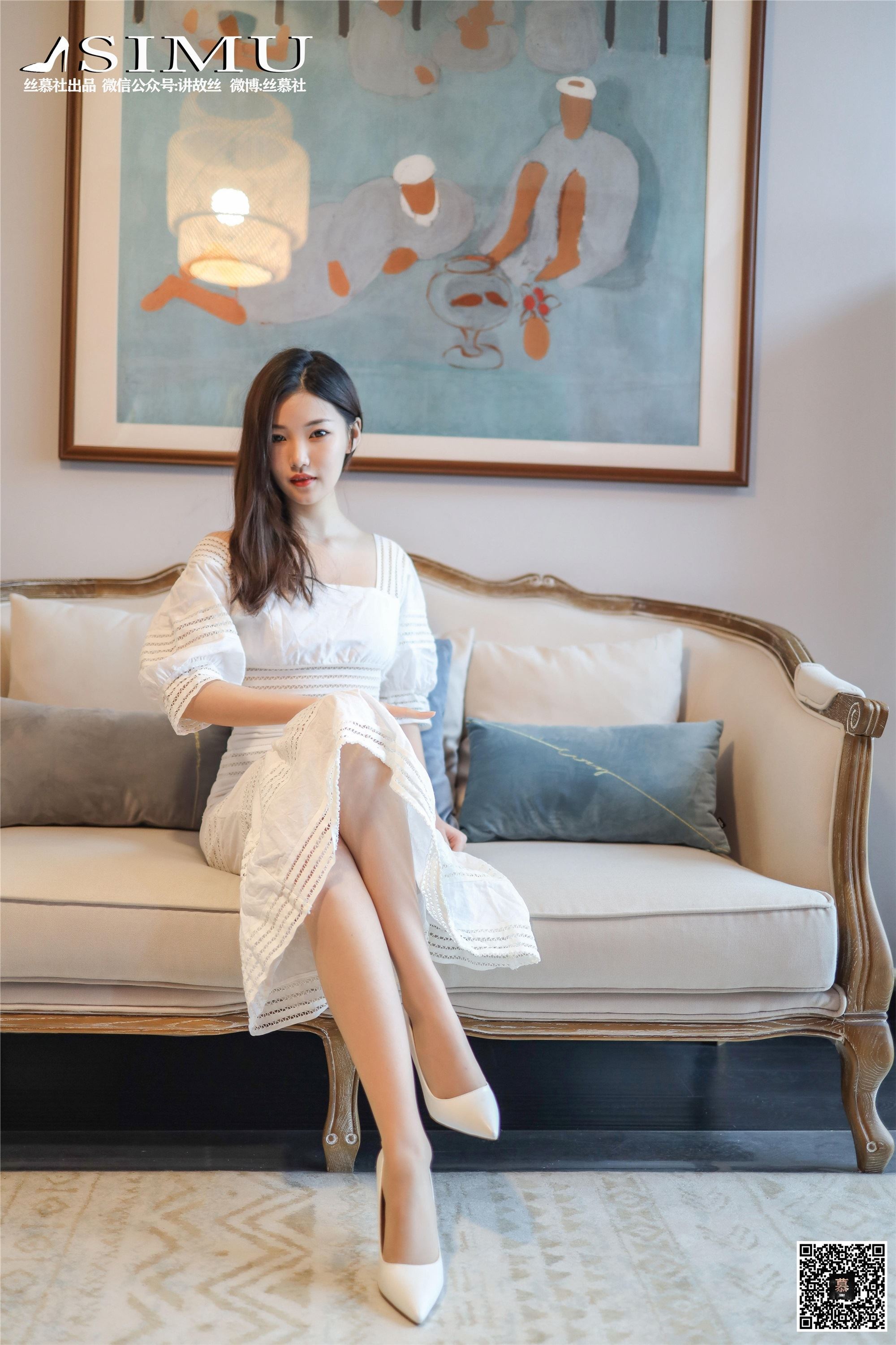 丝慕写真 SM229 《文欣的白色高跟鞋》