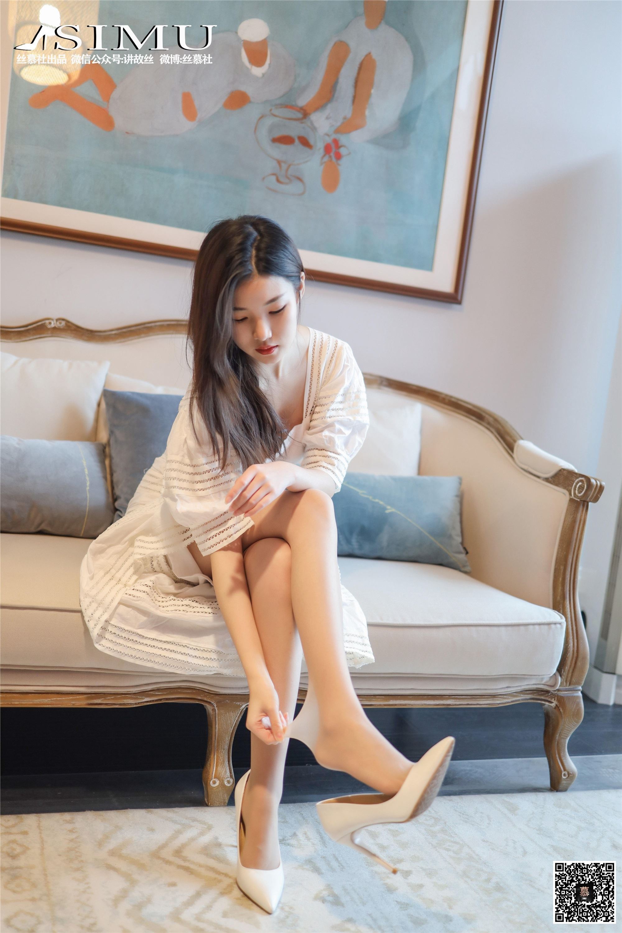 丝慕写真 SM229 《文欣的白色高跟鞋》