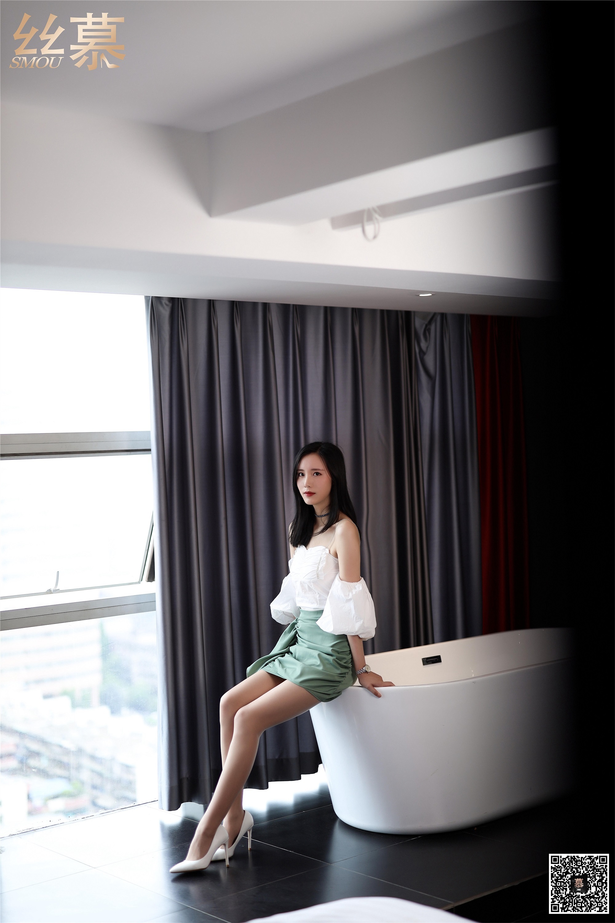 丝慕写真 SM268 紫宁《浴享丝滑》