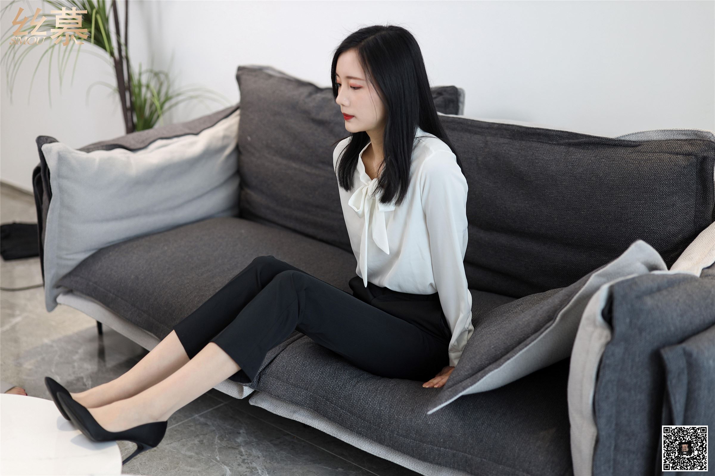 丝慕写真 SM282 紫宁《格调西装裤》