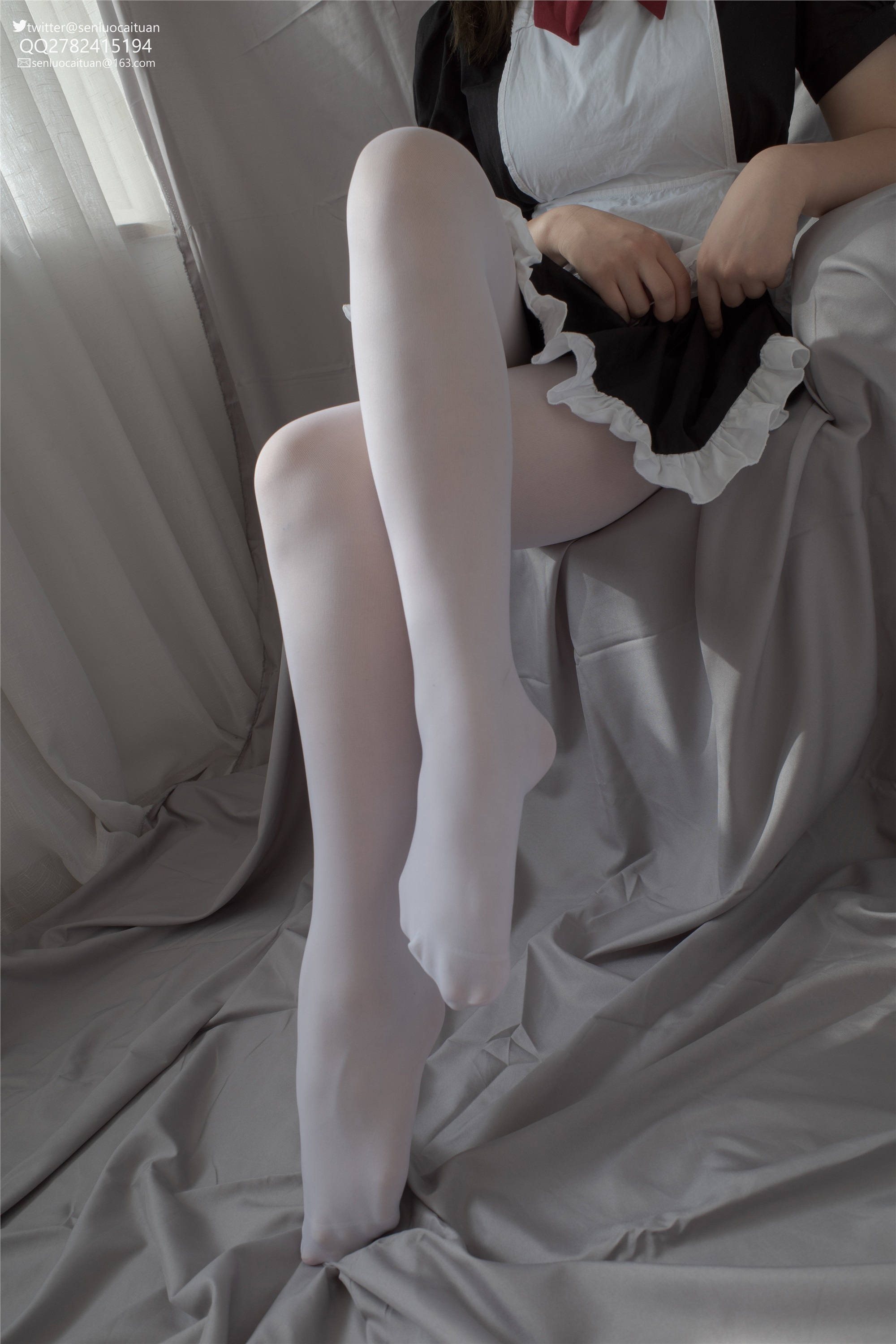 森萝财团萝莉丝足写真 GG-002 离洛 白丝女仆