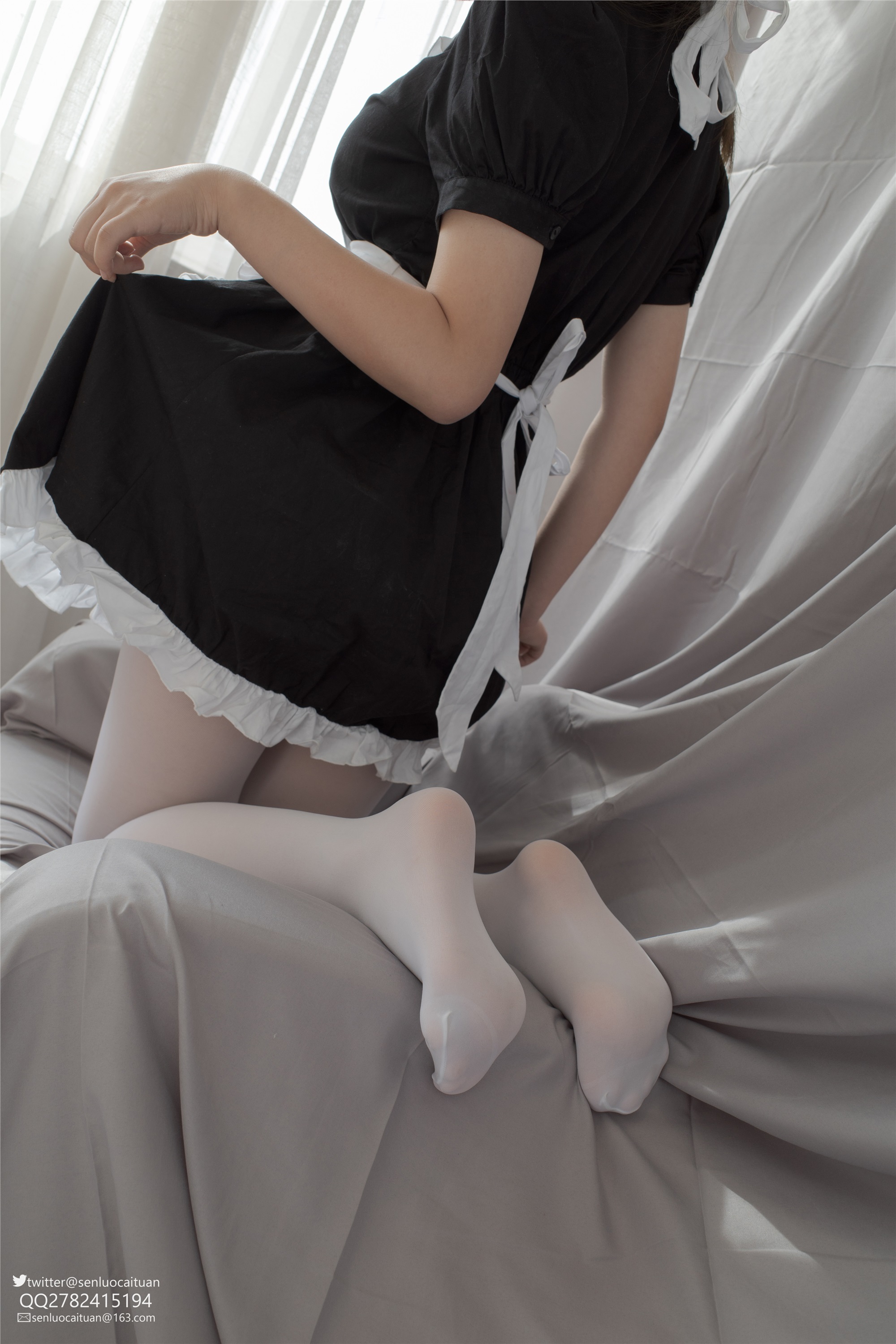 森萝财团萝莉丝足写真 GG-002 离洛 白丝女仆