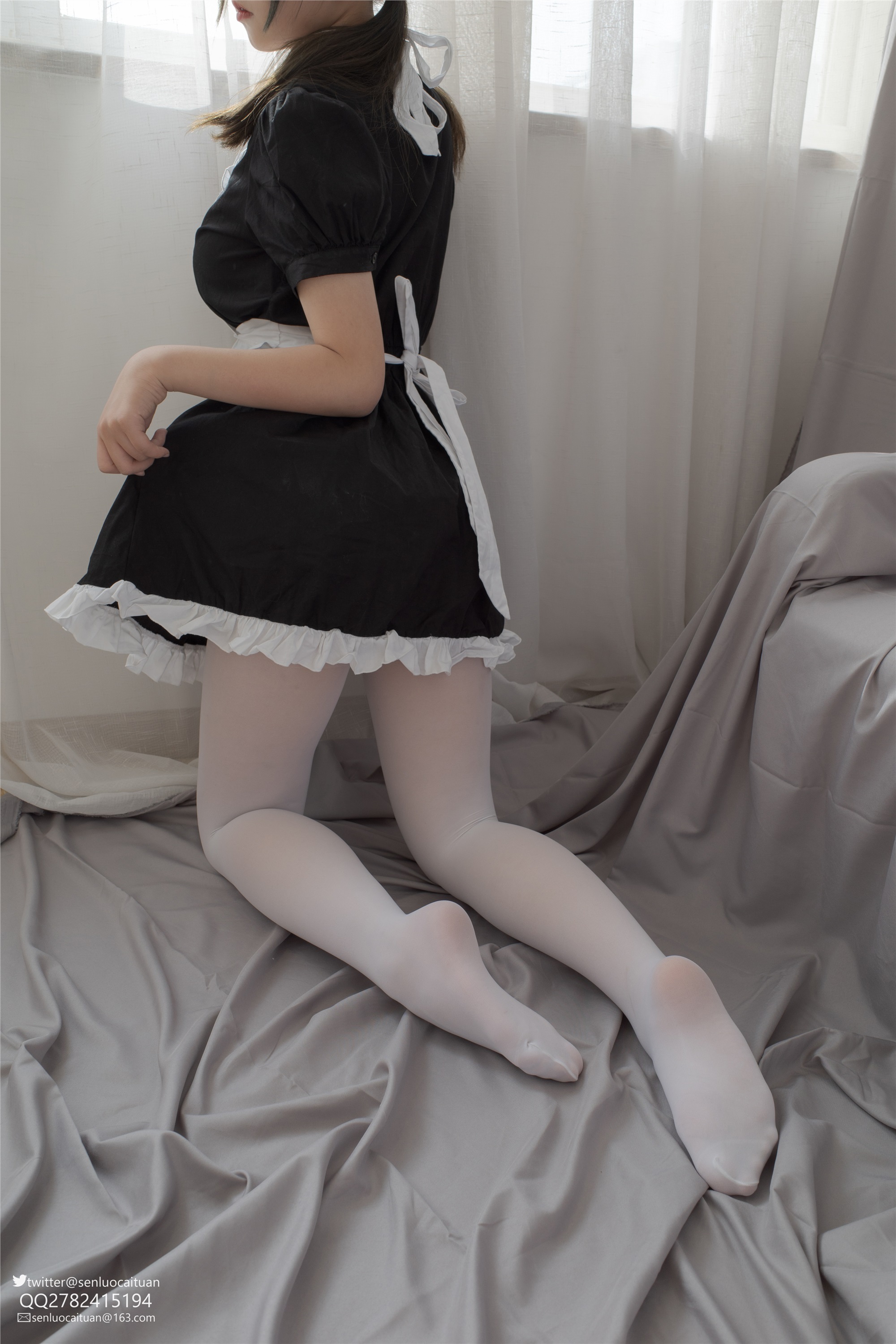 森萝财团萝莉丝足写真 GG-002 离洛 白丝女仆