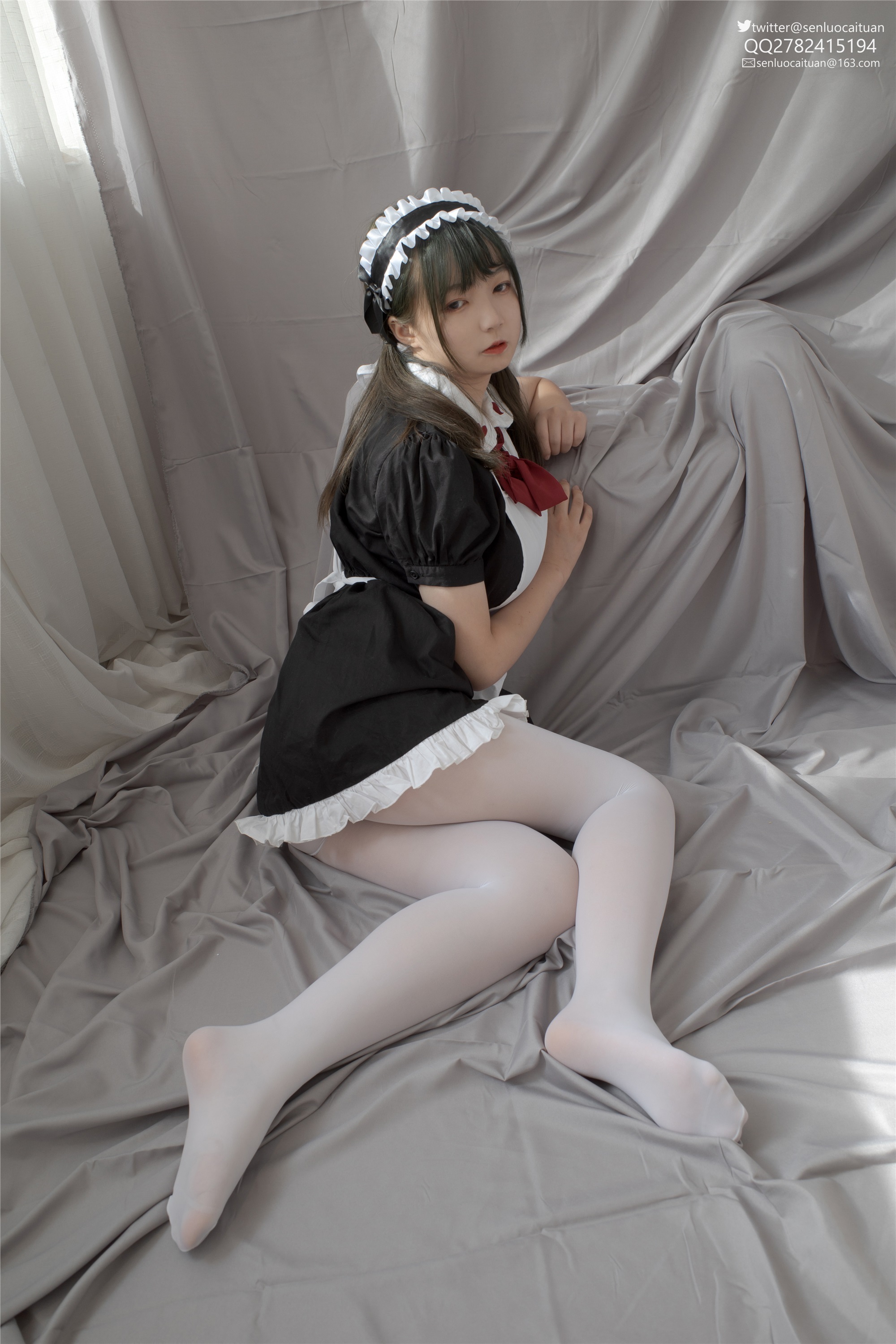 森萝财团萝莉丝足写真 GG-002 离洛 白丝女仆