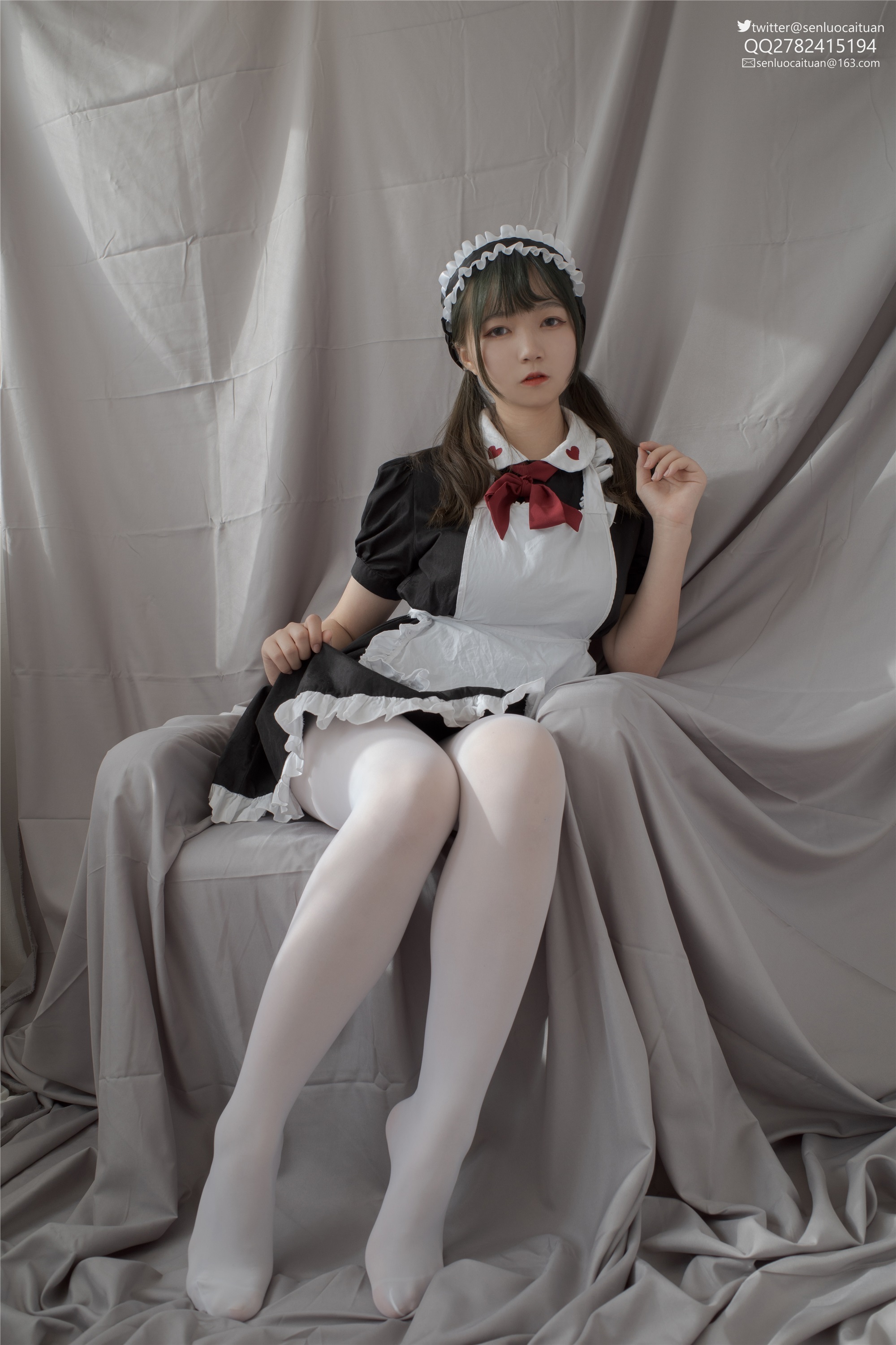 森萝财团萝莉丝足写真 GG-002 离洛 白丝女仆