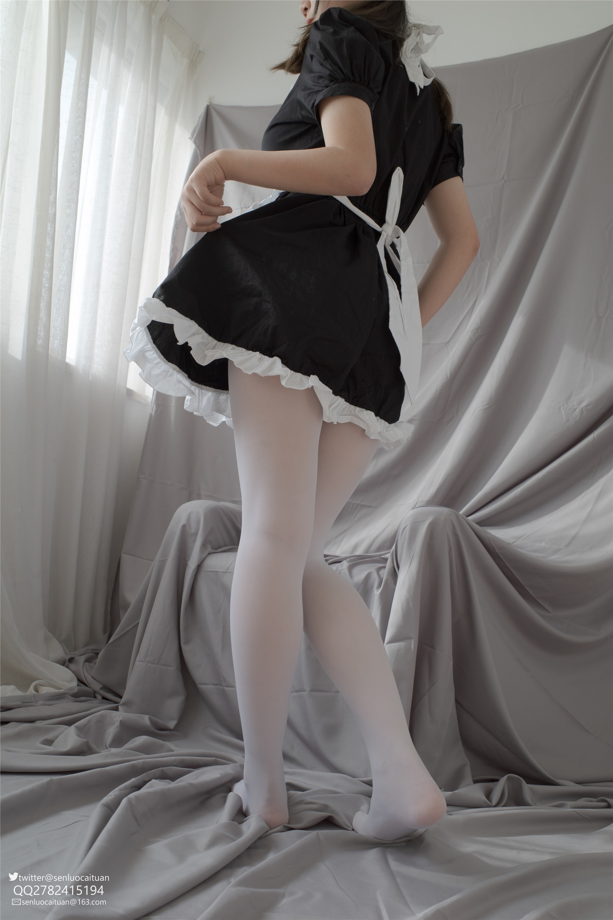 森萝财团萝莉丝足写真 GG-002 离洛 白丝女仆