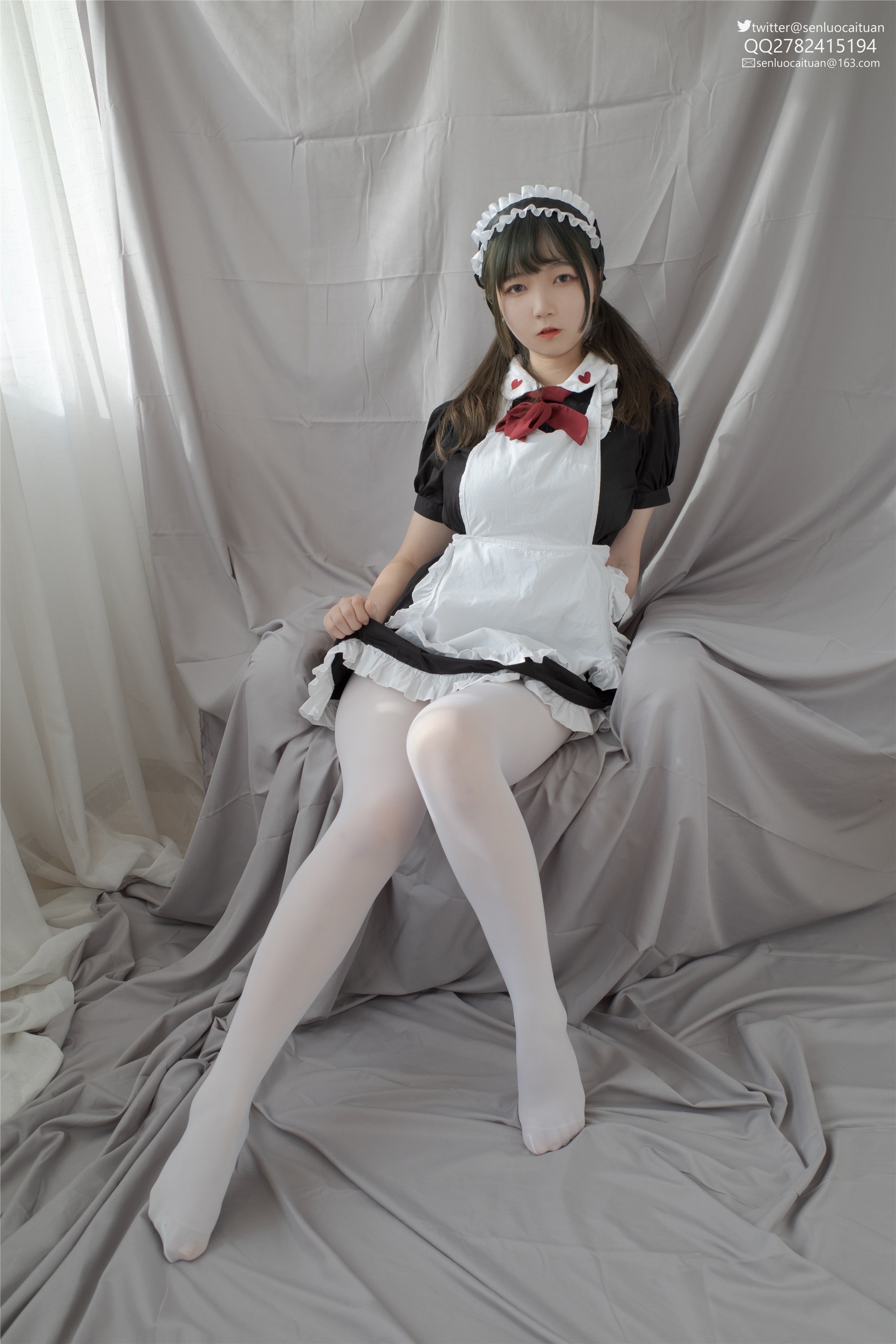 森萝财团萝莉丝足写真 GG-002 离洛 白丝女仆