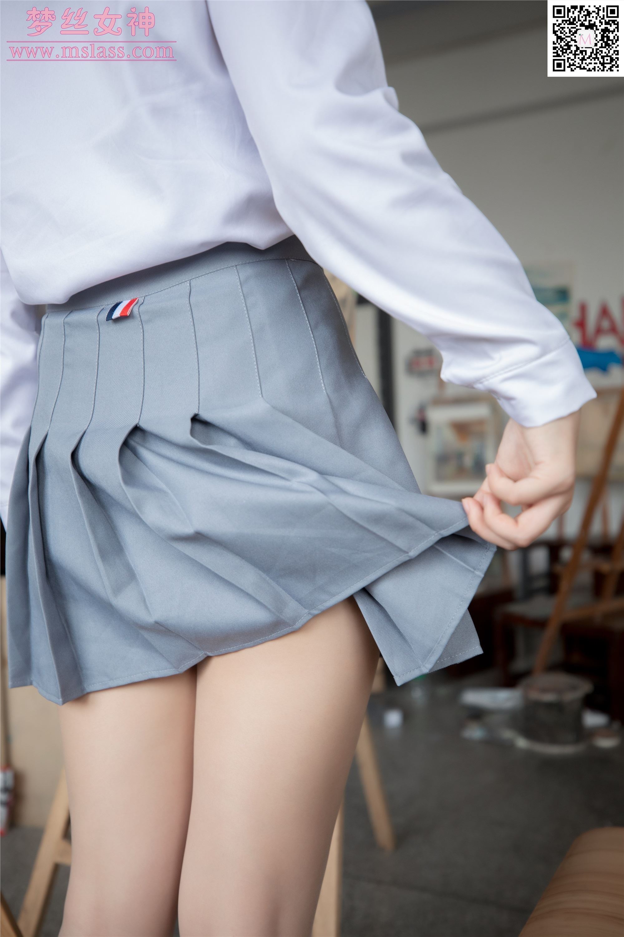 MSLASS梦丝女神 2019-09-25 Vol.053 恬恬 画室少女