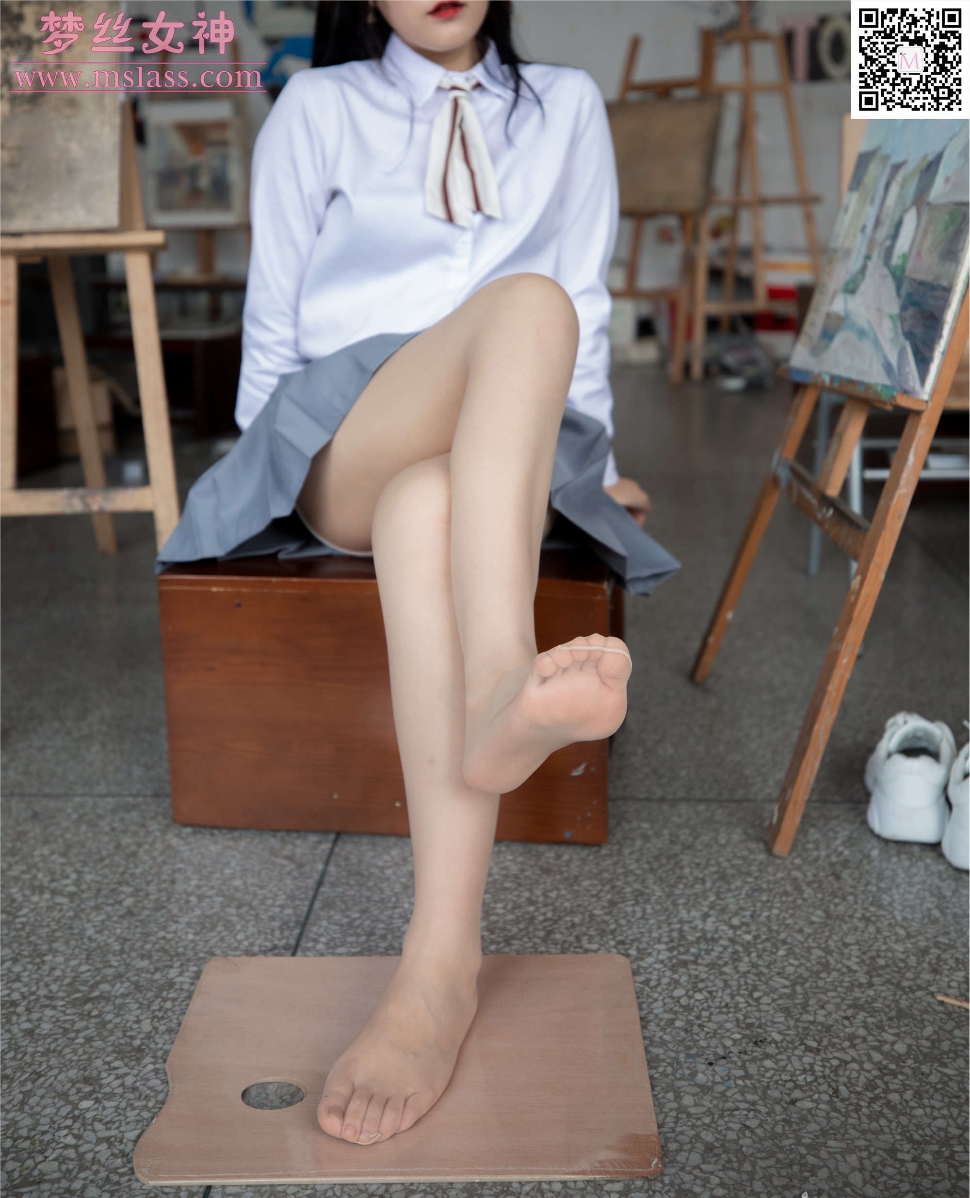 MSLASS梦丝女神 2019-09-25 Vol.053 恬恬 画室少女