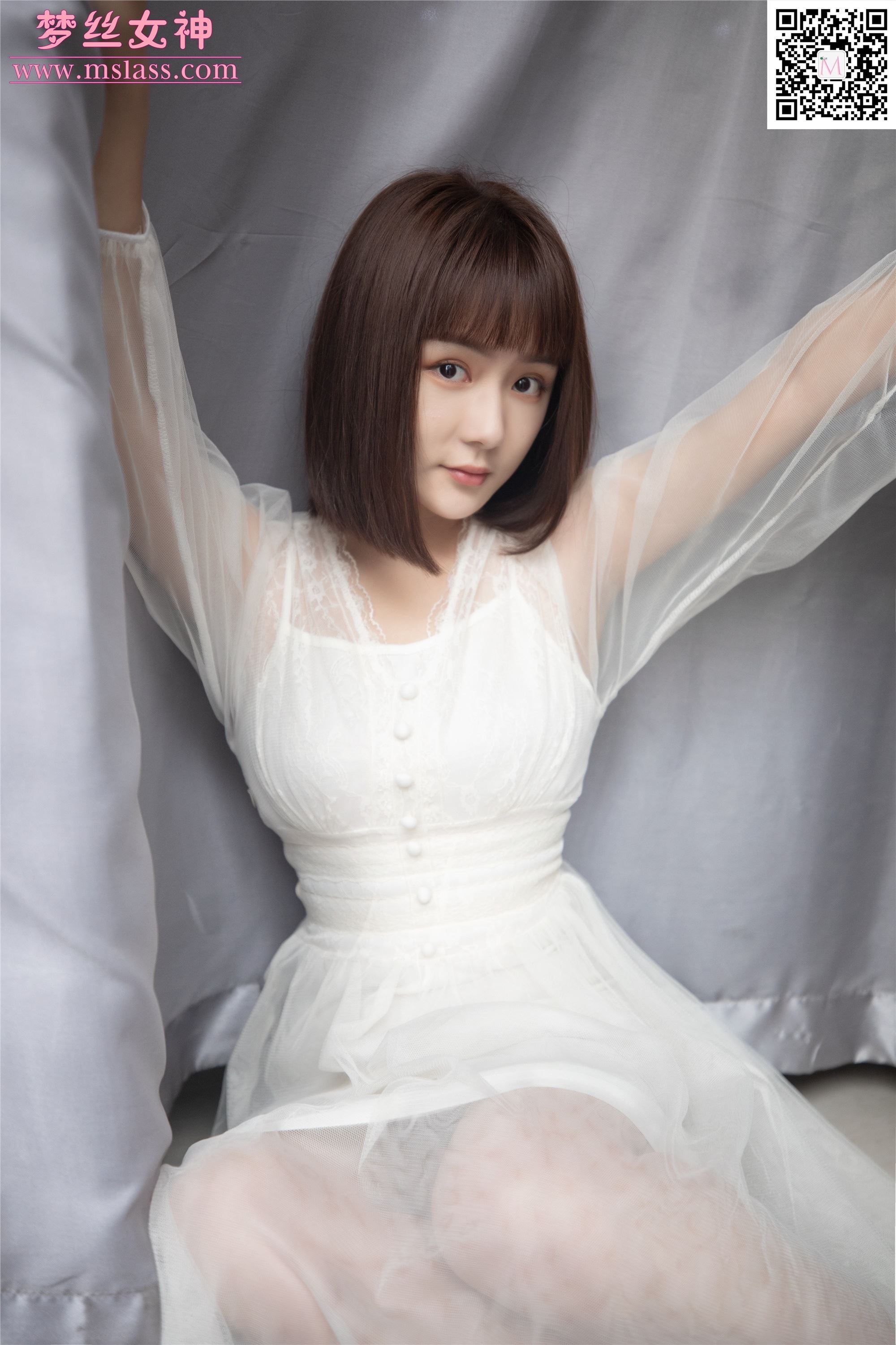 MSLASS梦丝女神 2019-11-23 Vol.073 莎莎 透明白纱裙