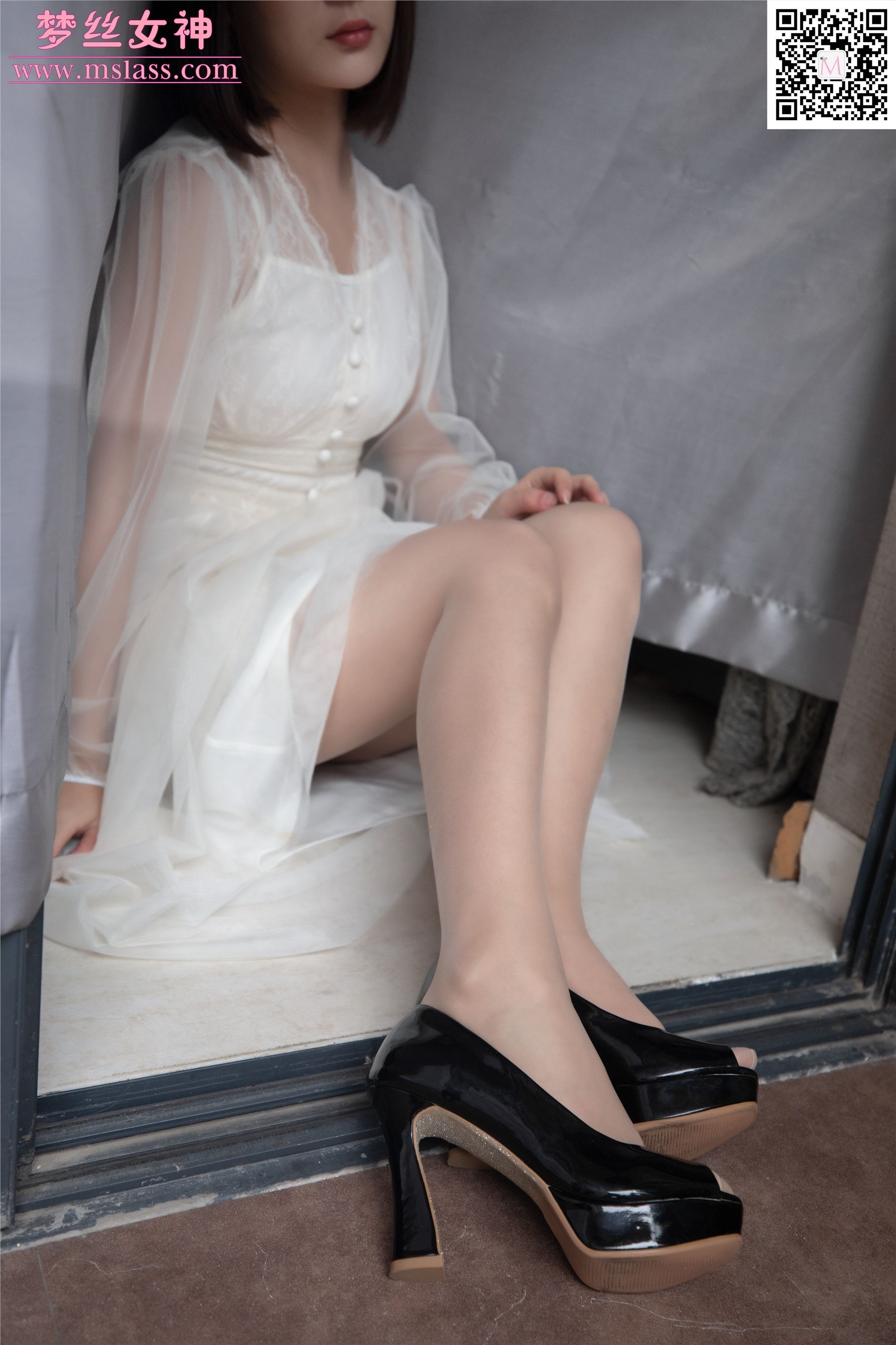 MSLASS梦丝女神 2019-11-23 Vol.073 莎莎 透明白纱裙