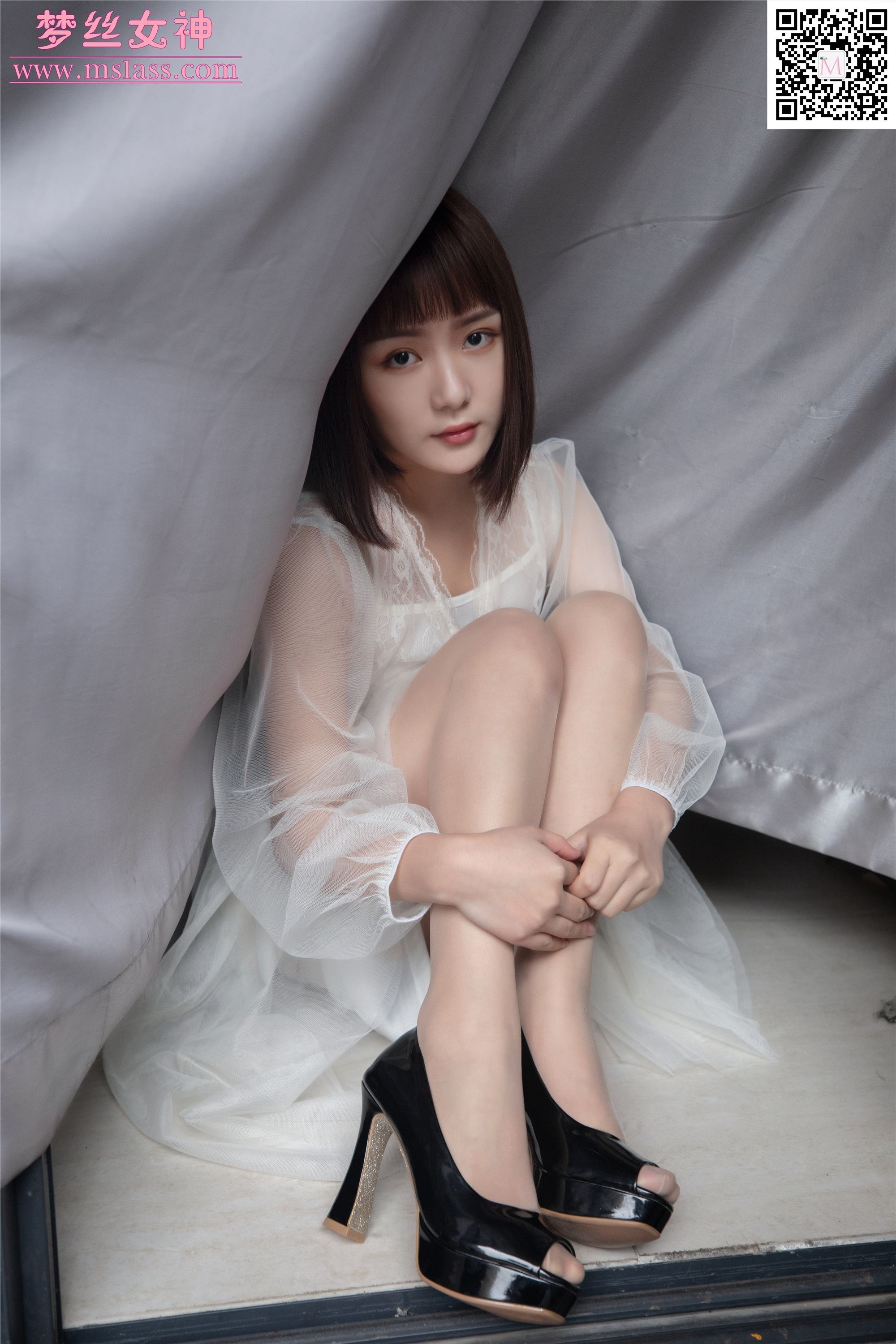 MSLASS梦丝女神 2019-11-23 Vol.073 莎莎 透明白纱裙