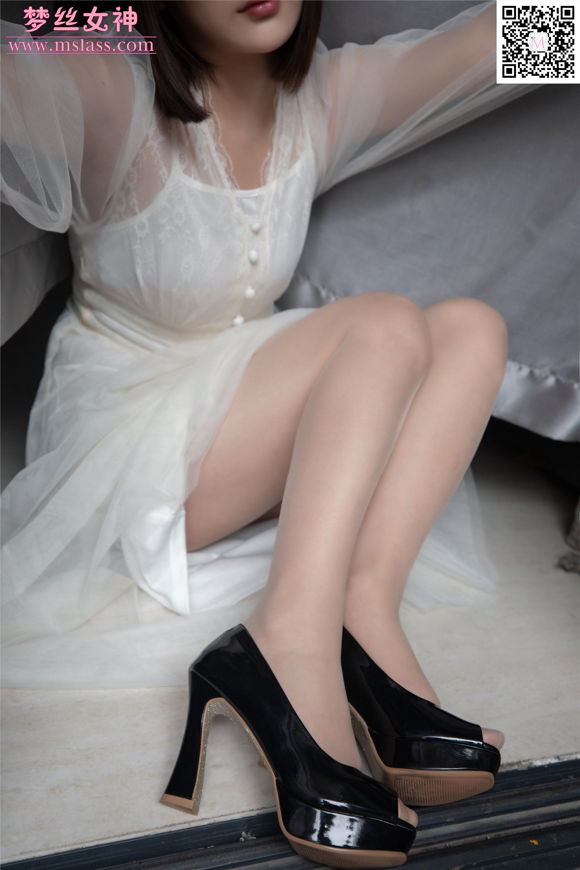 MSLASS梦丝女神 2019-11-23 Vol.073 莎莎 透明白纱裙