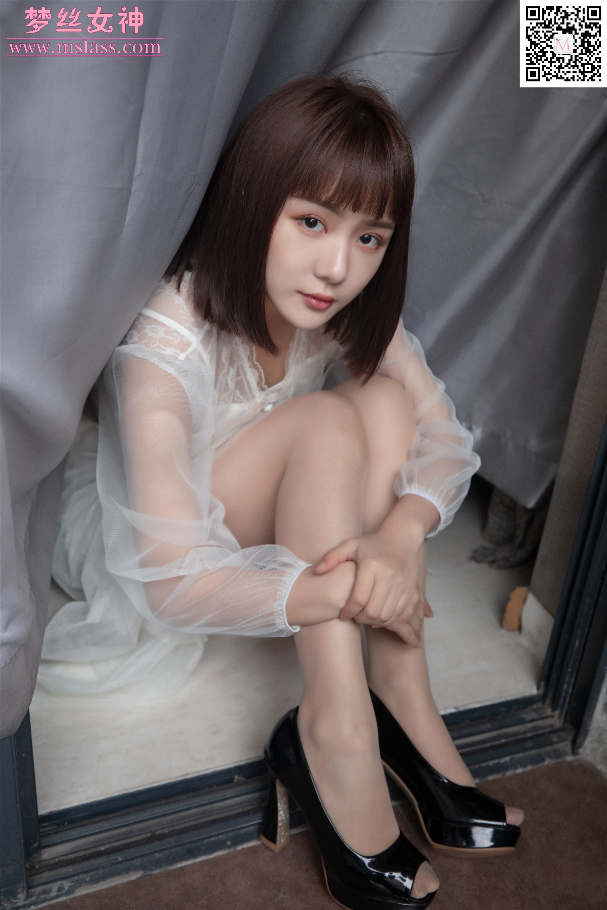 MSLASS梦丝女神 2019-11-23 Vol.073 莎莎 透明白纱裙