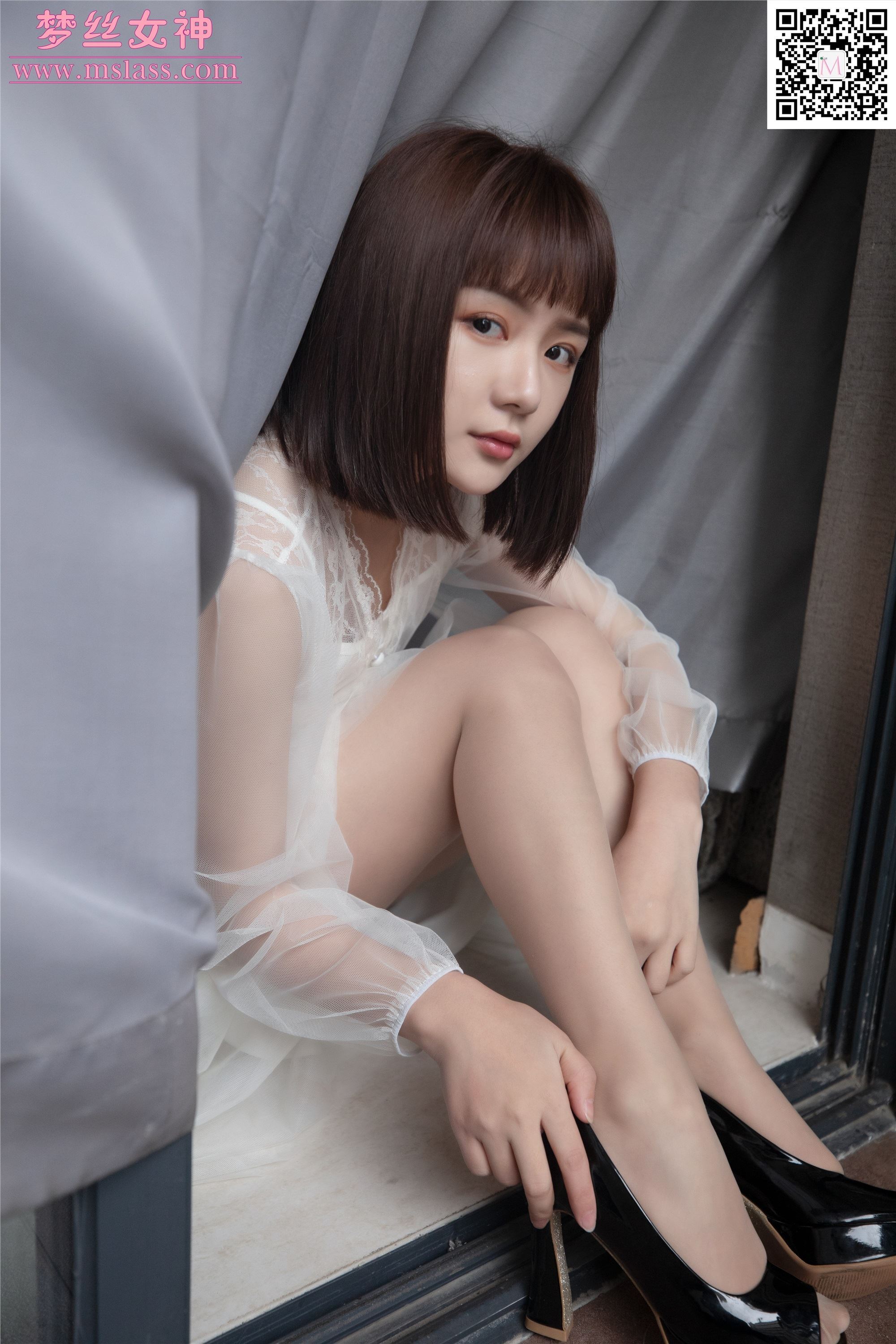 MSLASS梦丝女神 2019-11-23 Vol.073 莎莎 透明白纱裙