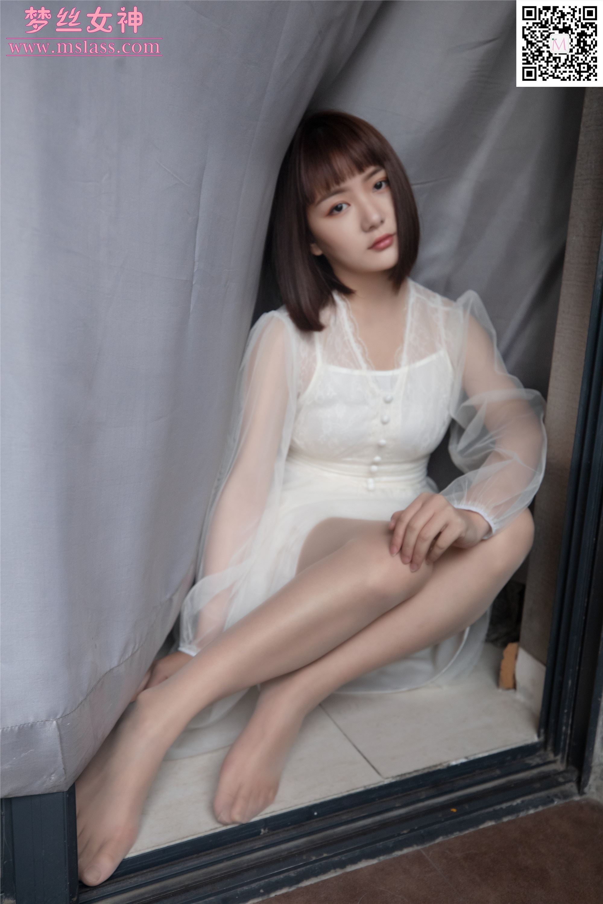 MSLASS梦丝女神 2019-11-23 Vol.073 莎莎 透明白纱裙