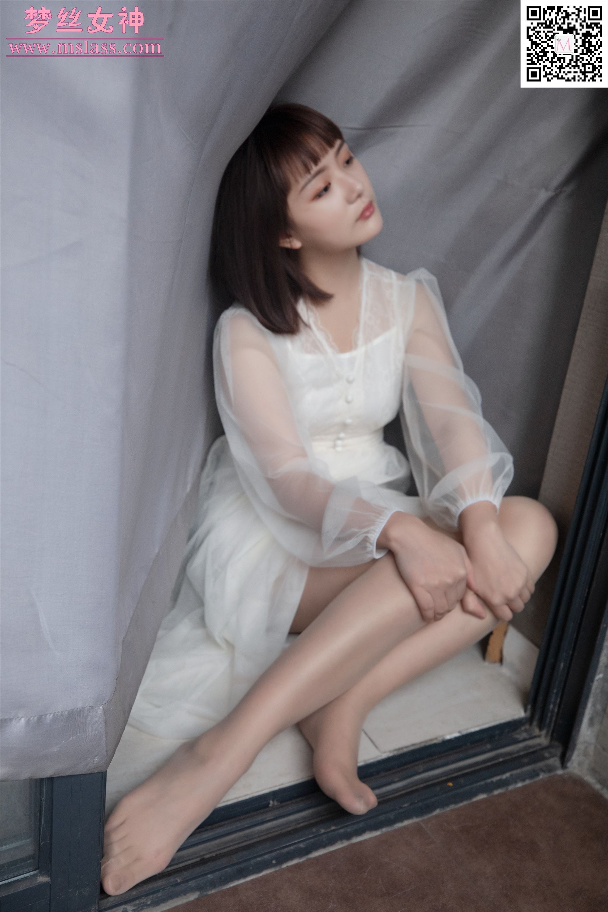 MSLASS梦丝女神 2019-11-23 Vol.073 莎莎 透明白纱裙