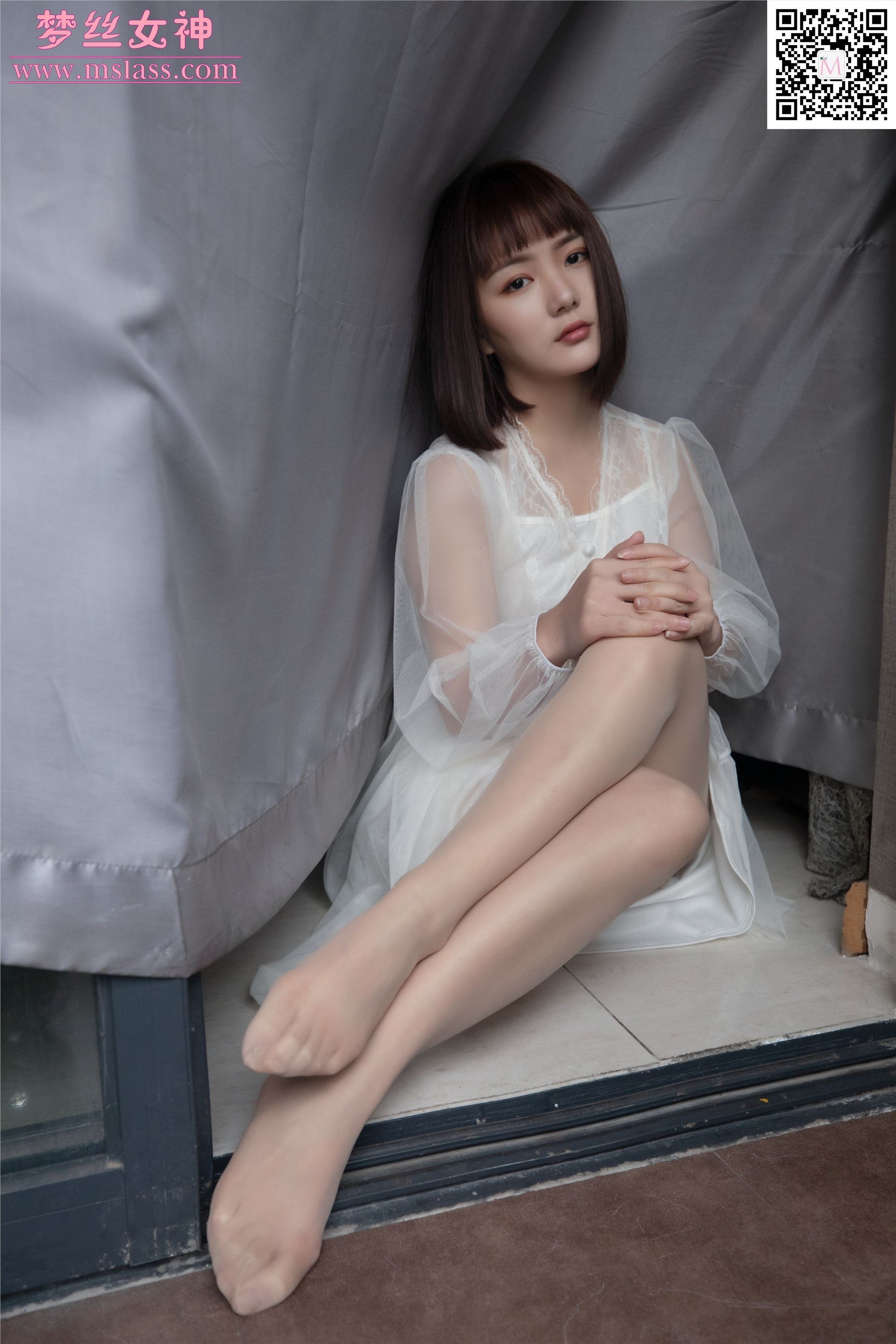 MSLASS梦丝女神 2019-11-23 Vol.073 莎莎 透明白纱裙