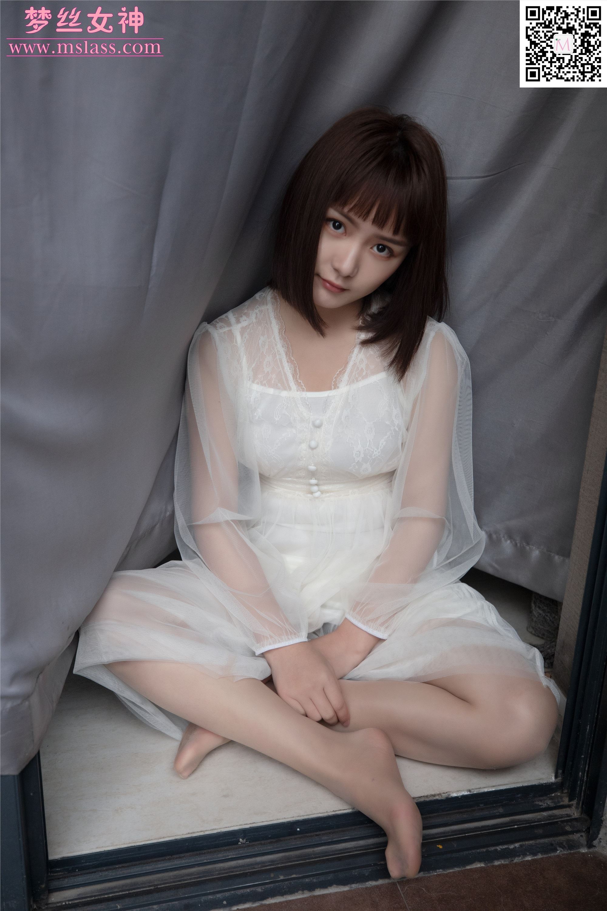 MSLASS梦丝女神 2019-11-23 Vol.073 莎莎 透明白纱裙