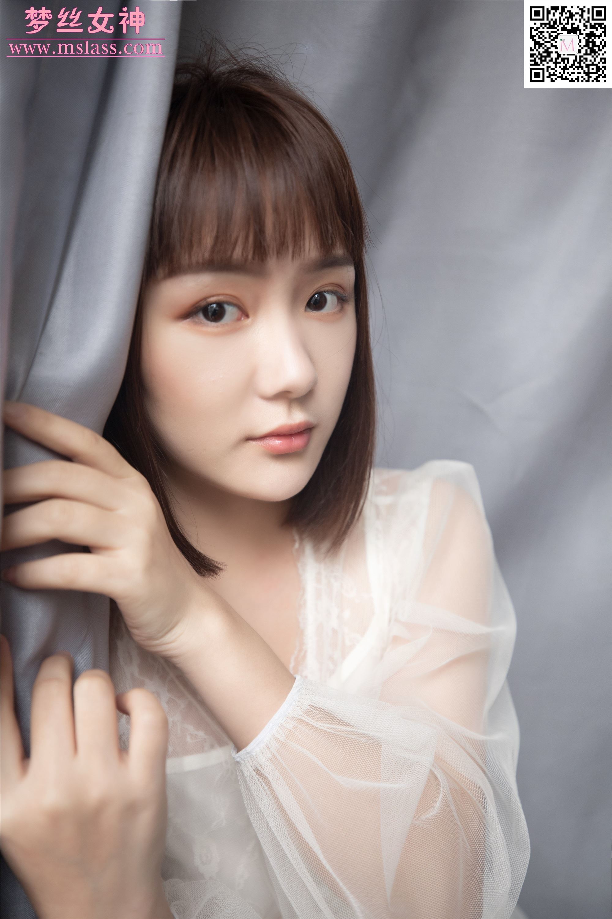 MSLASS梦丝女神 2019-11-23 Vol.073 莎莎 透明白纱裙