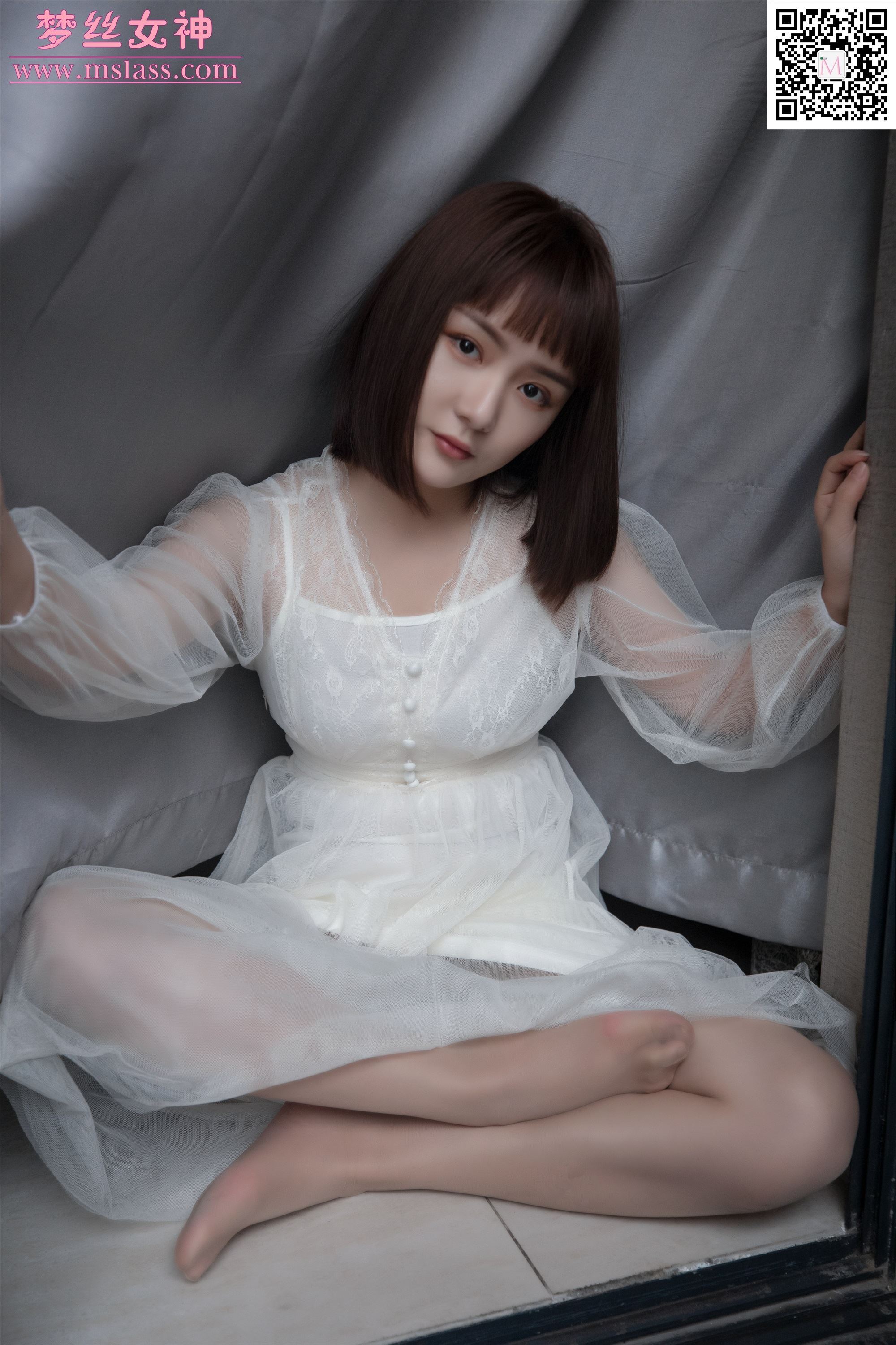 MSLASS梦丝女神 2019-11-23 Vol.073 莎莎 透明白纱裙