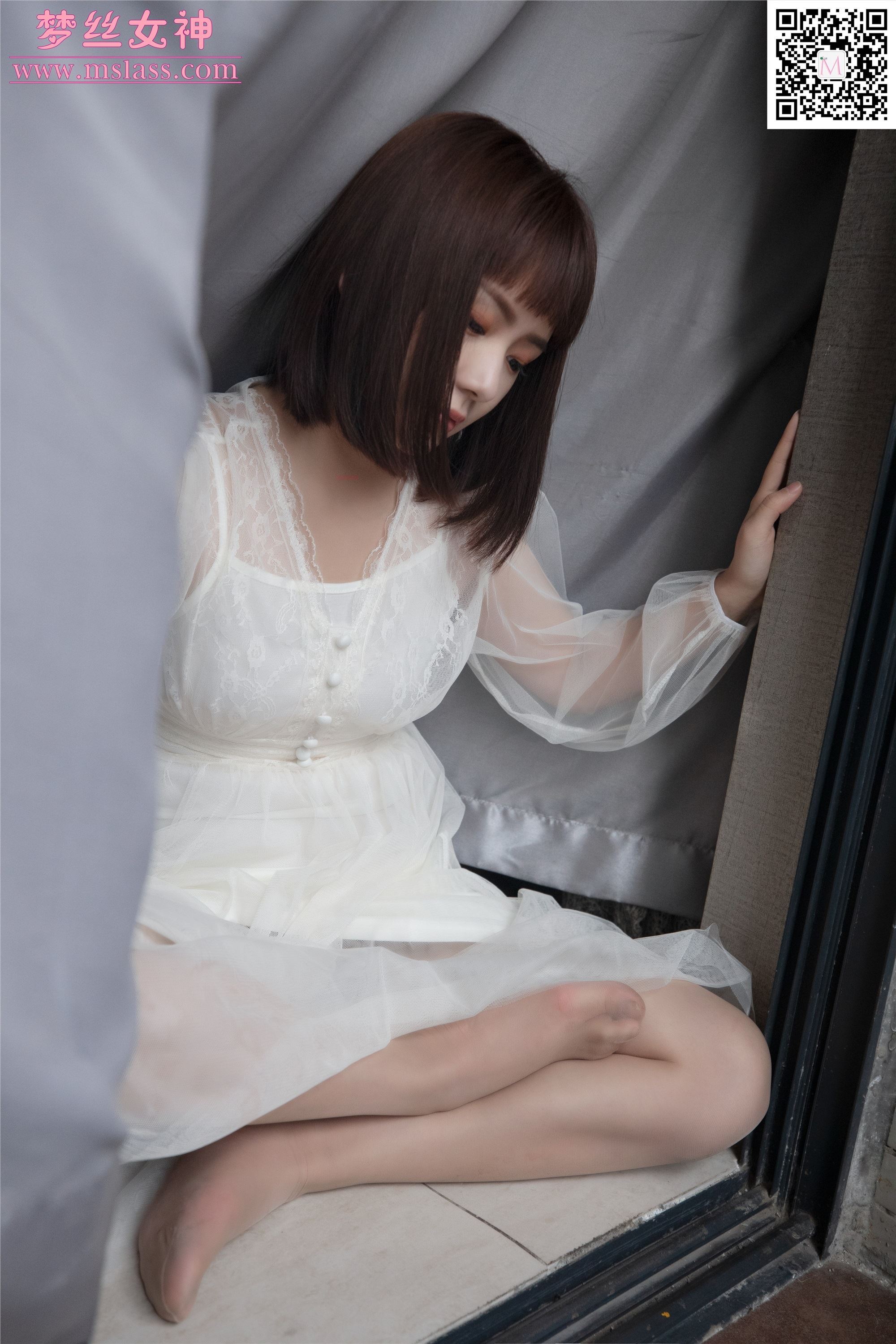 MSLASS梦丝女神 2019-11-23 Vol.073 莎莎 透明白纱裙