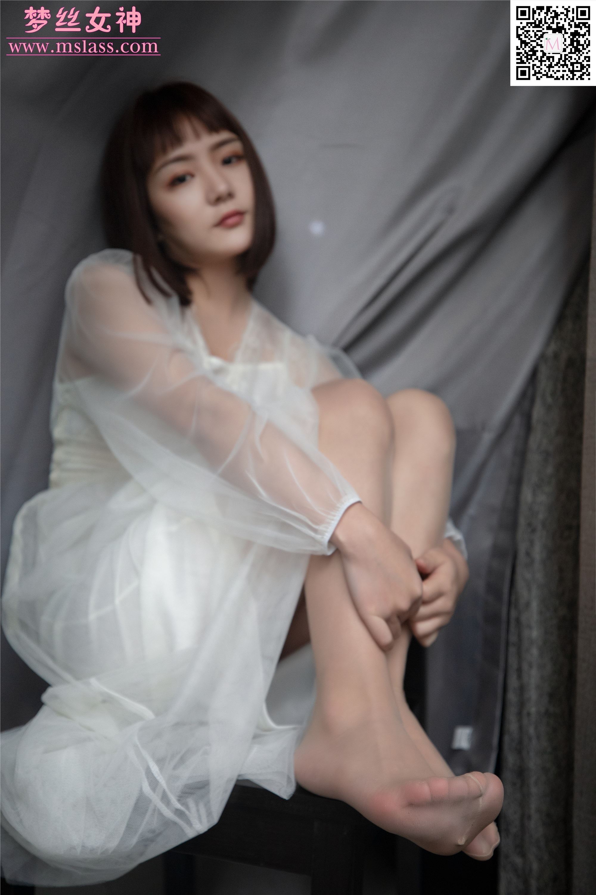 MSLASS梦丝女神 2019-11-23 Vol.073 莎莎 透明白纱裙