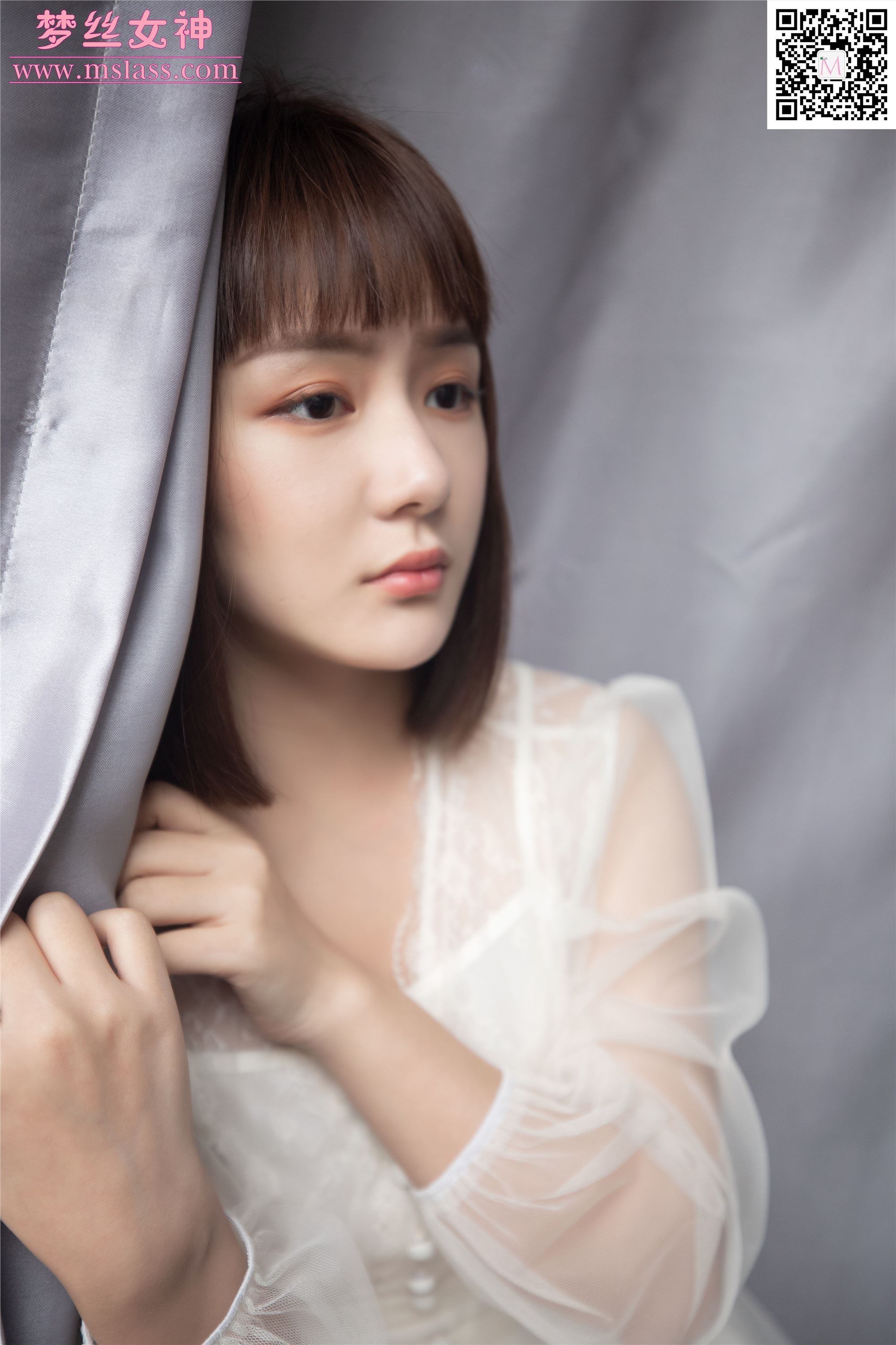 MSLASS梦丝女神 2019-11-23 Vol.073 莎莎 透明白纱裙