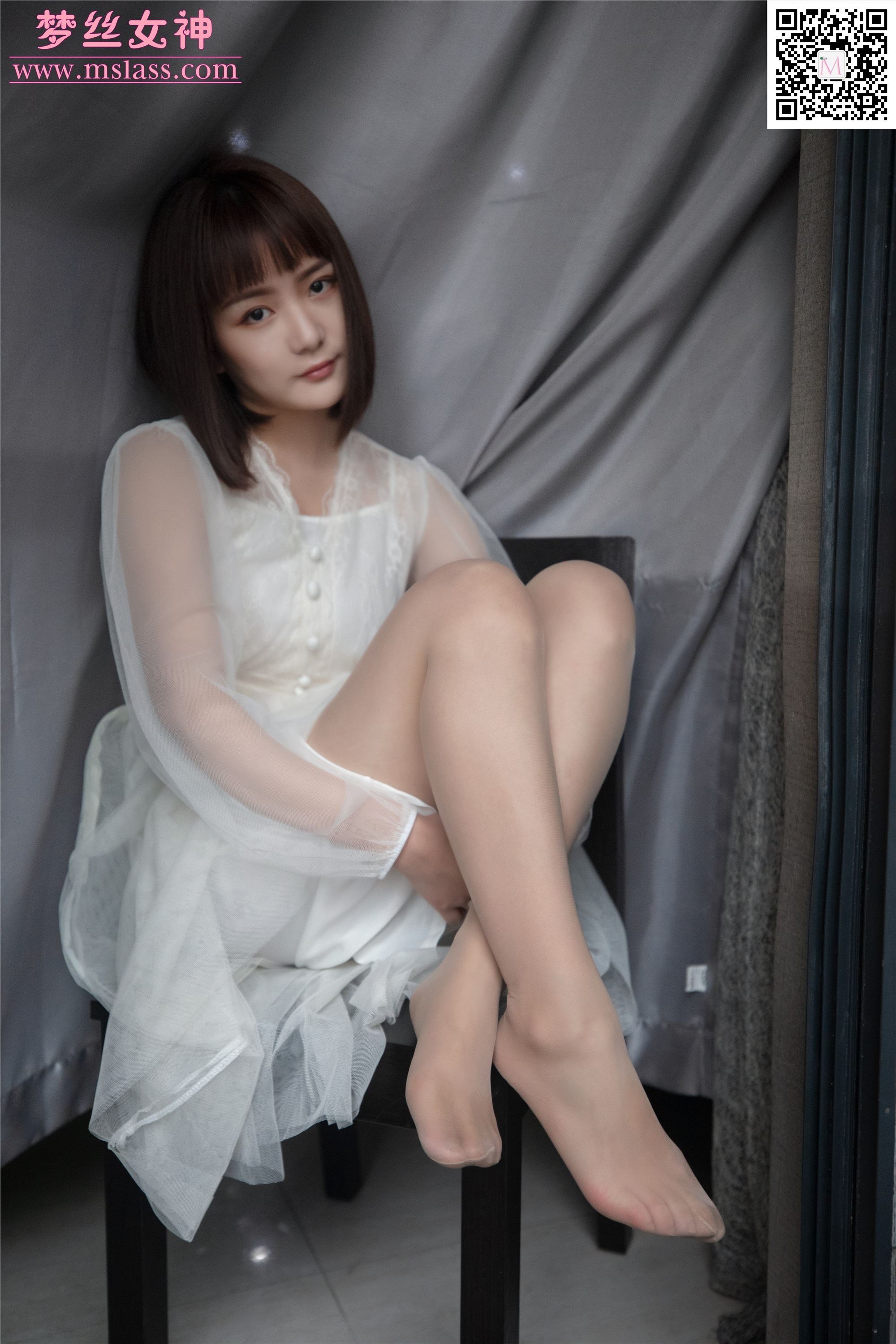 MSLASS梦丝女神 2019-11-23 Vol.073 莎莎 透明白纱裙