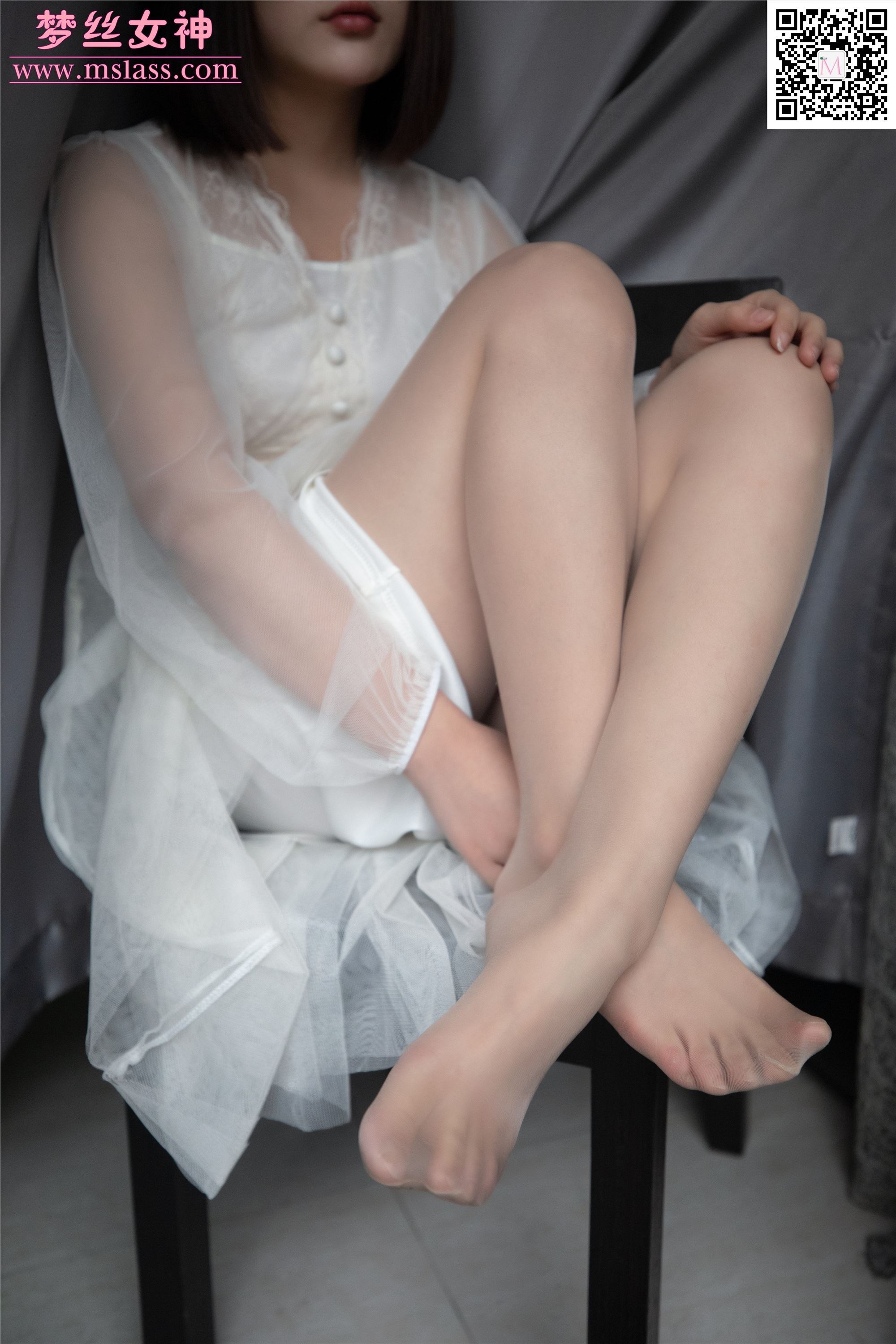 MSLASS梦丝女神 2019-11-23 Vol.073 莎莎 透明白纱裙