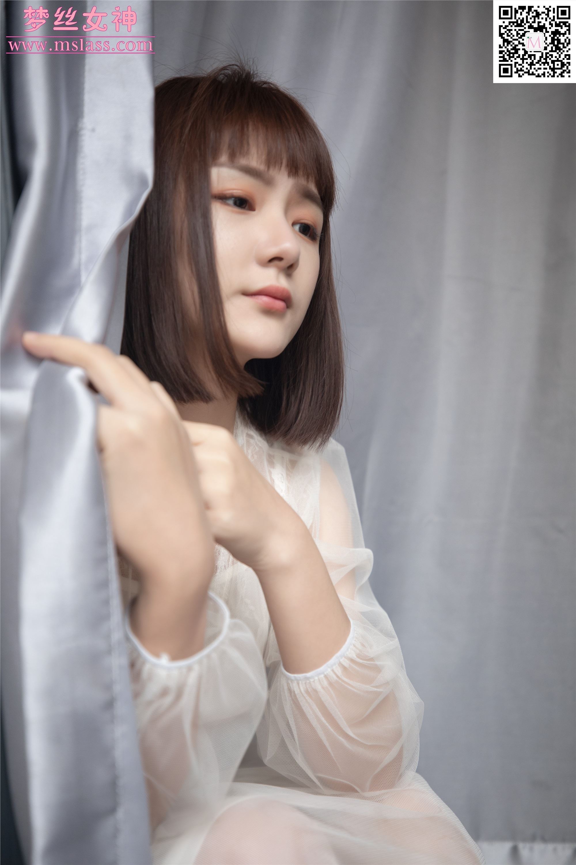 MSLASS梦丝女神 2019-11-23 Vol.073 莎莎 透明白纱裙
