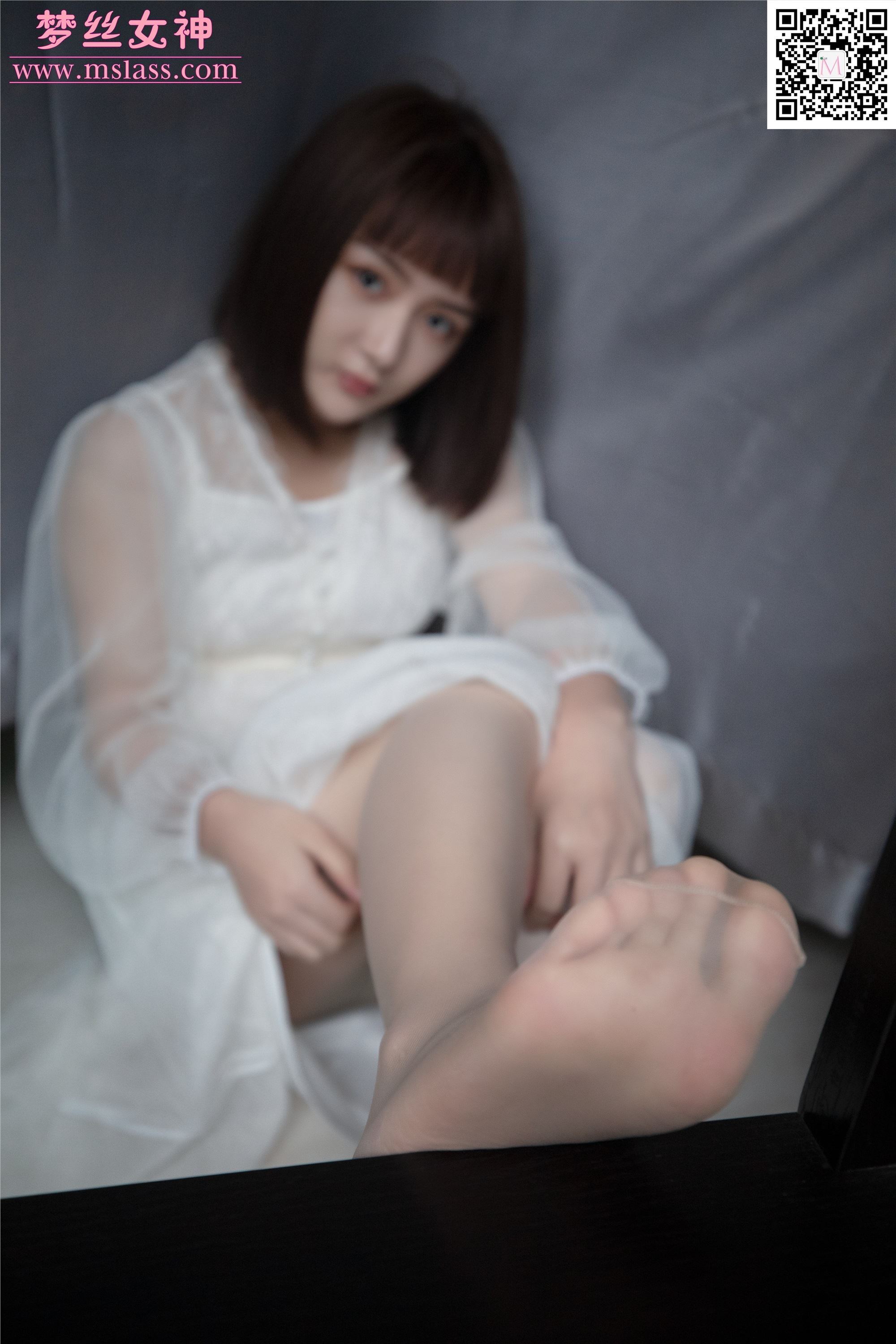 MSLASS梦丝女神 2019-11-23 Vol.073 莎莎 透明白纱裙