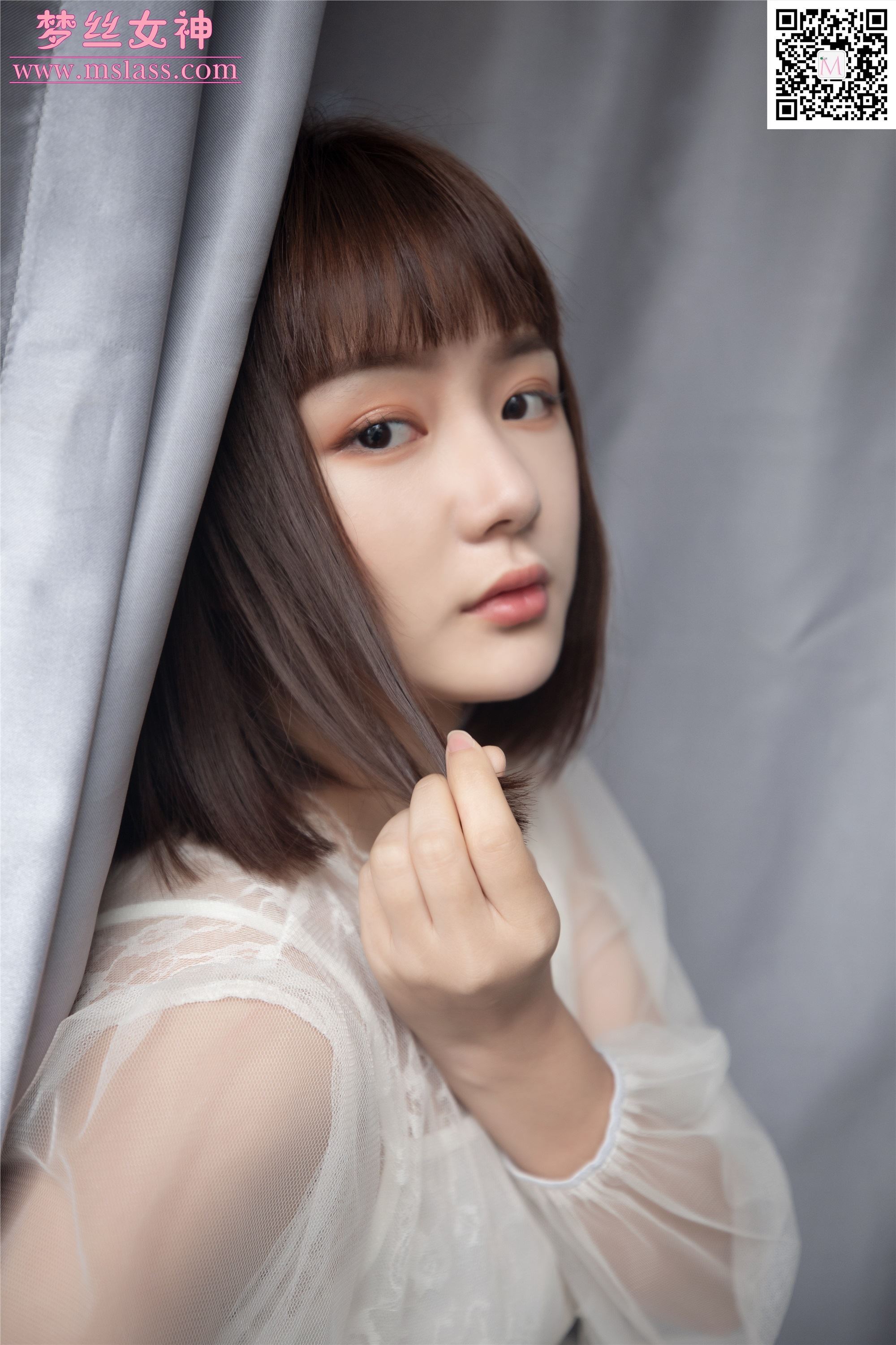 MSLASS梦丝女神 2019-11-23 Vol.073 莎莎 透明白纱裙