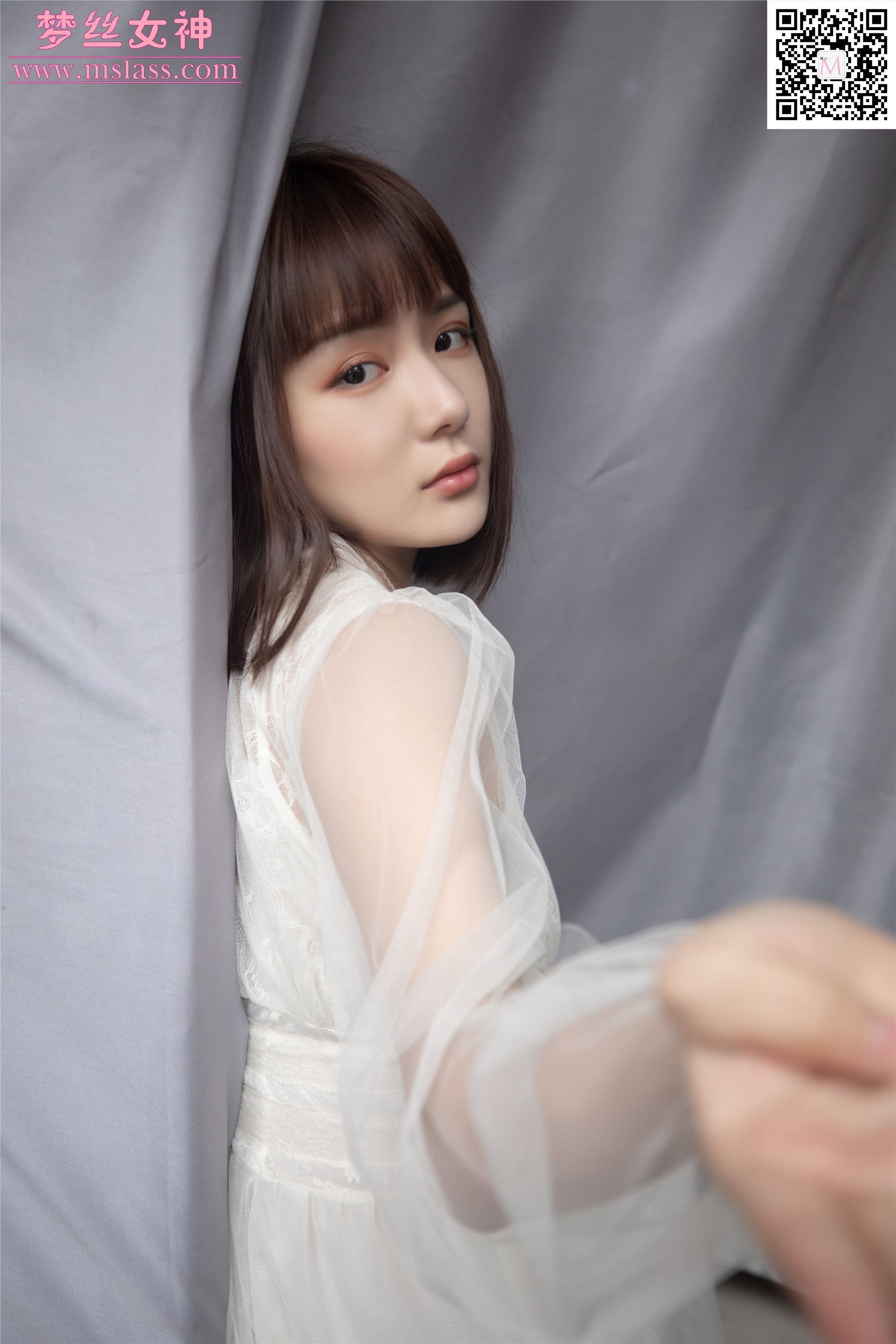 MSLASS梦丝女神 2019-11-23 Vol.073 莎莎 透明白纱裙