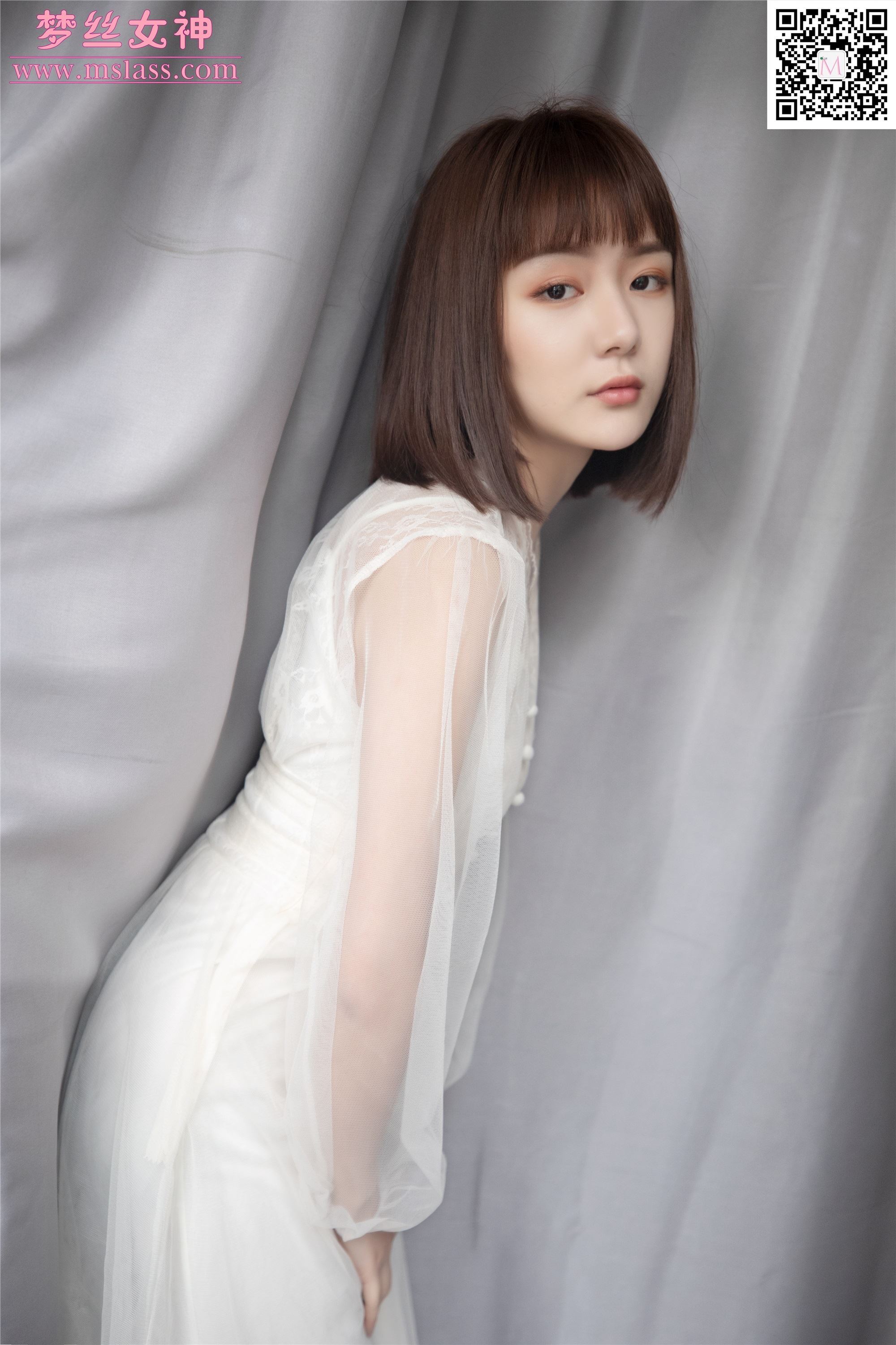MSLASS梦丝女神 2019-11-23 Vol.073 莎莎 透明白纱裙