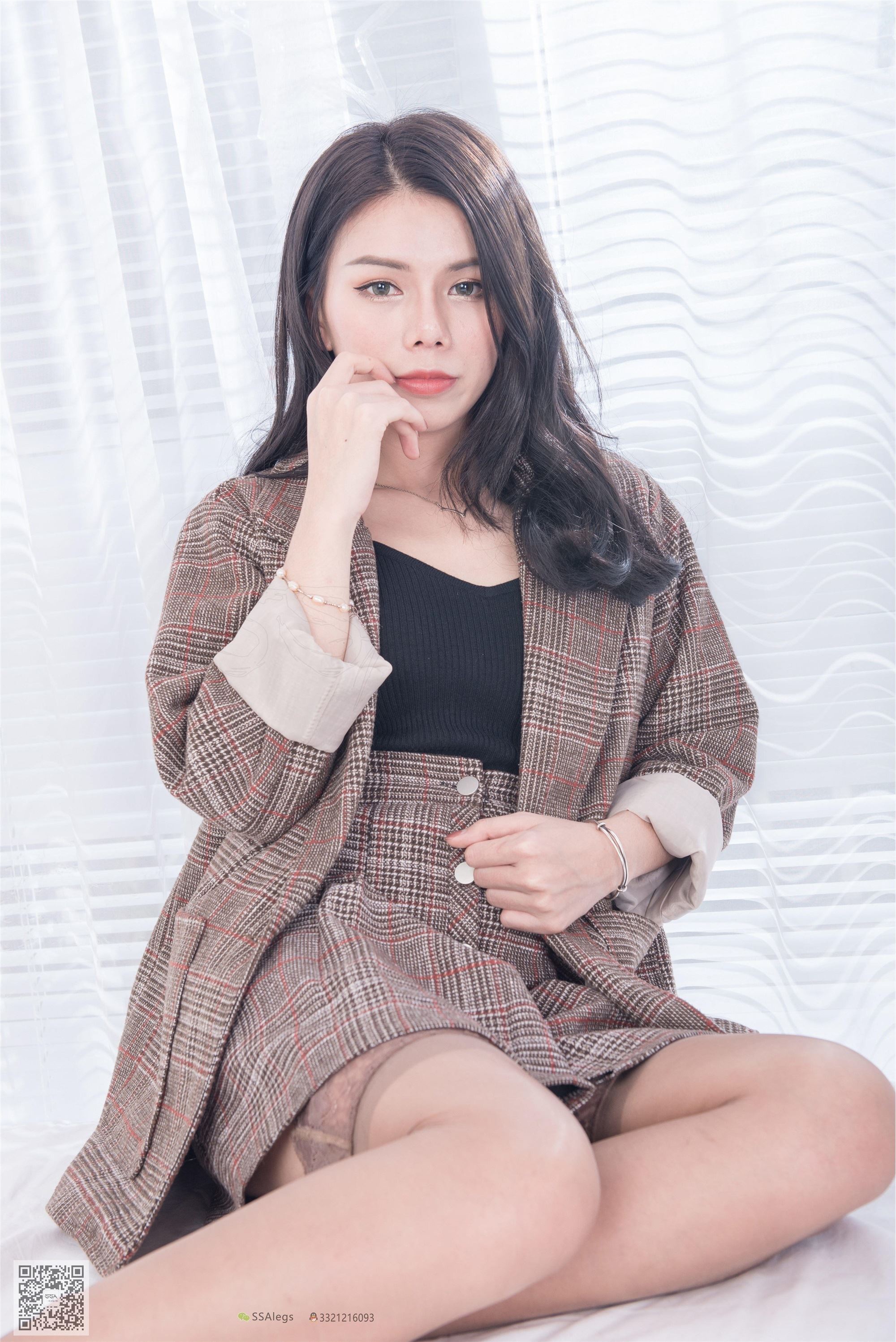 SSA丝社 NO.036 混血美女芷沫与猫的故事咖啡色长筒丝袜