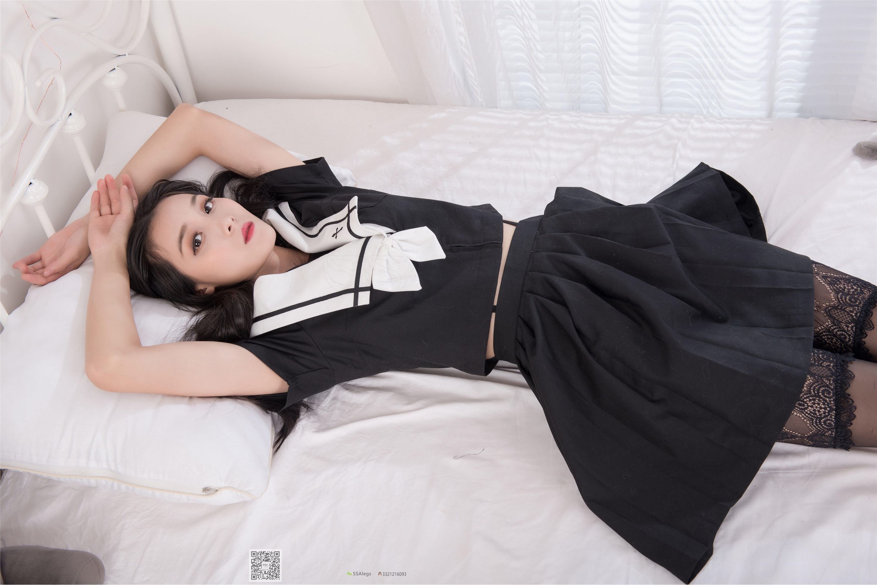 SSA丝社 NO.037 丽萍的JK制服吊带长筒袜