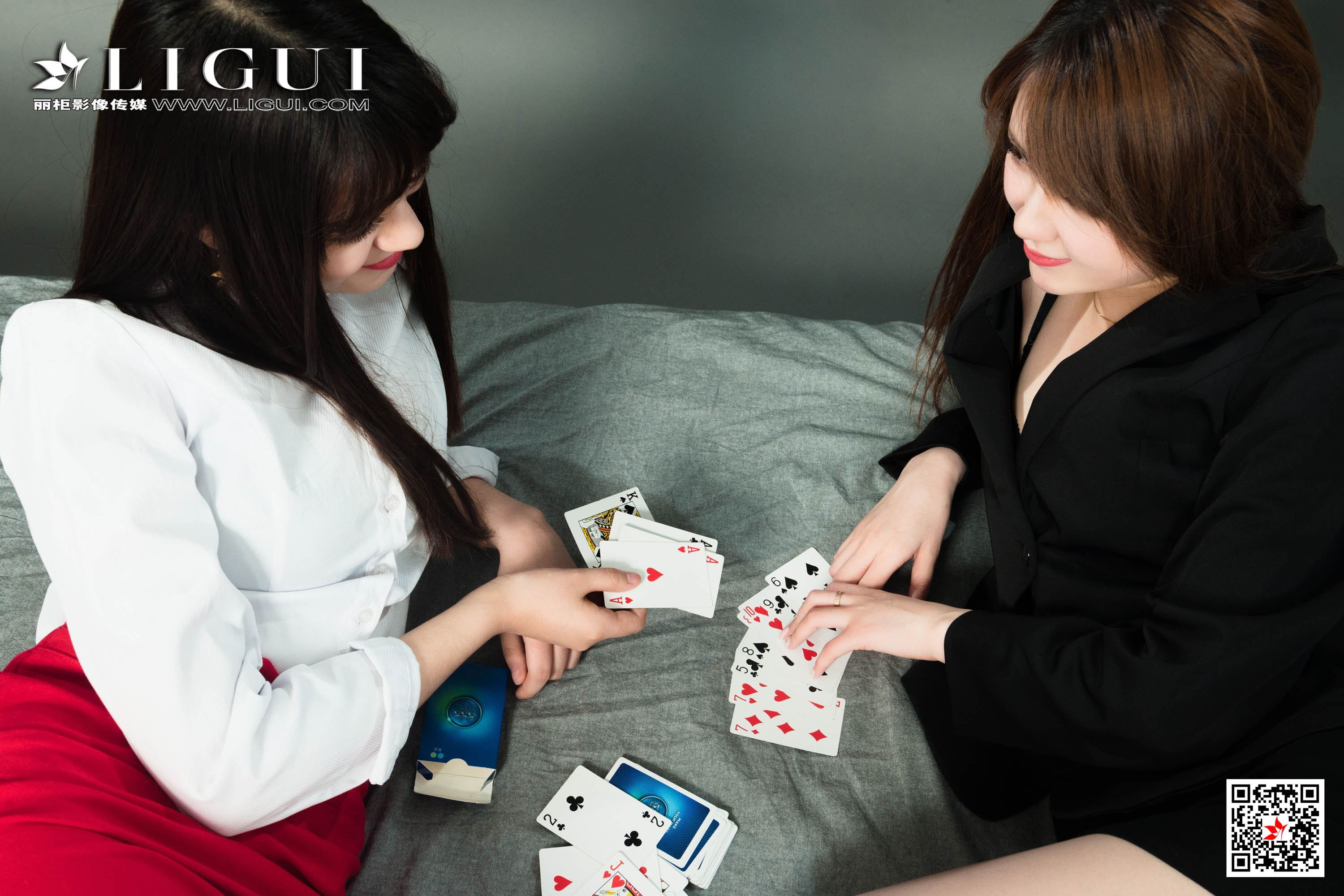 Ligui丽柜 2020.08.14《双生花》の 柔美肌香唇趾