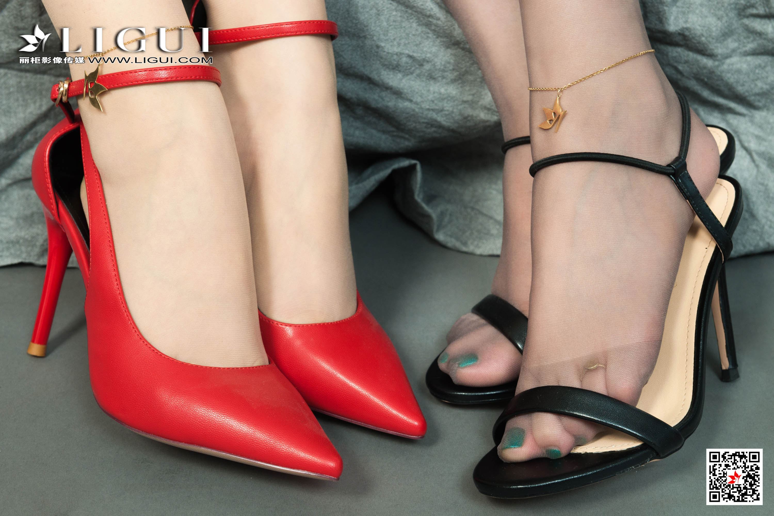 Ligui丽柜 2020.08.14《双生花》の 柔美肌香唇趾