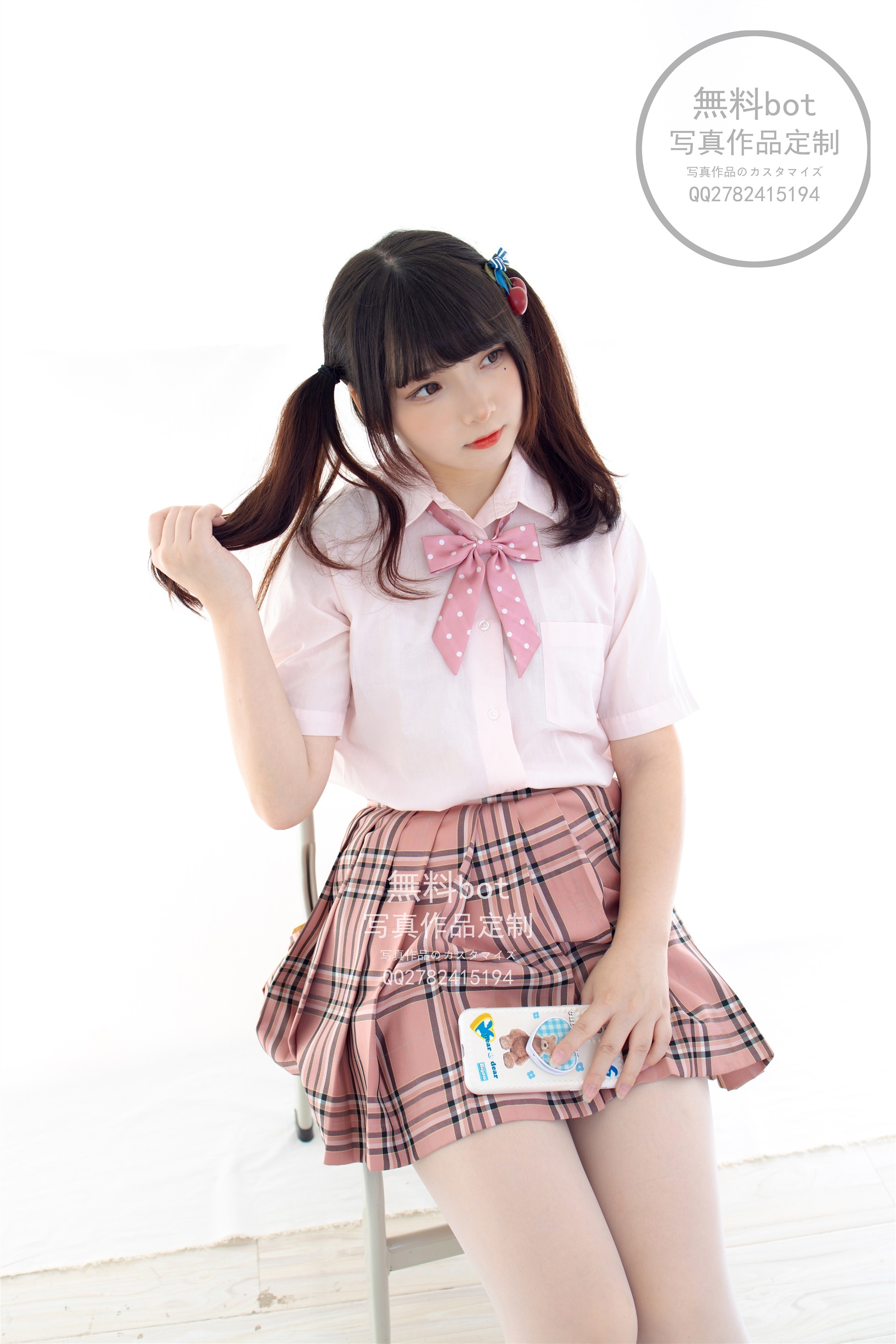 森萝财团萝莉丝足写真 無料-001 JK格子裙