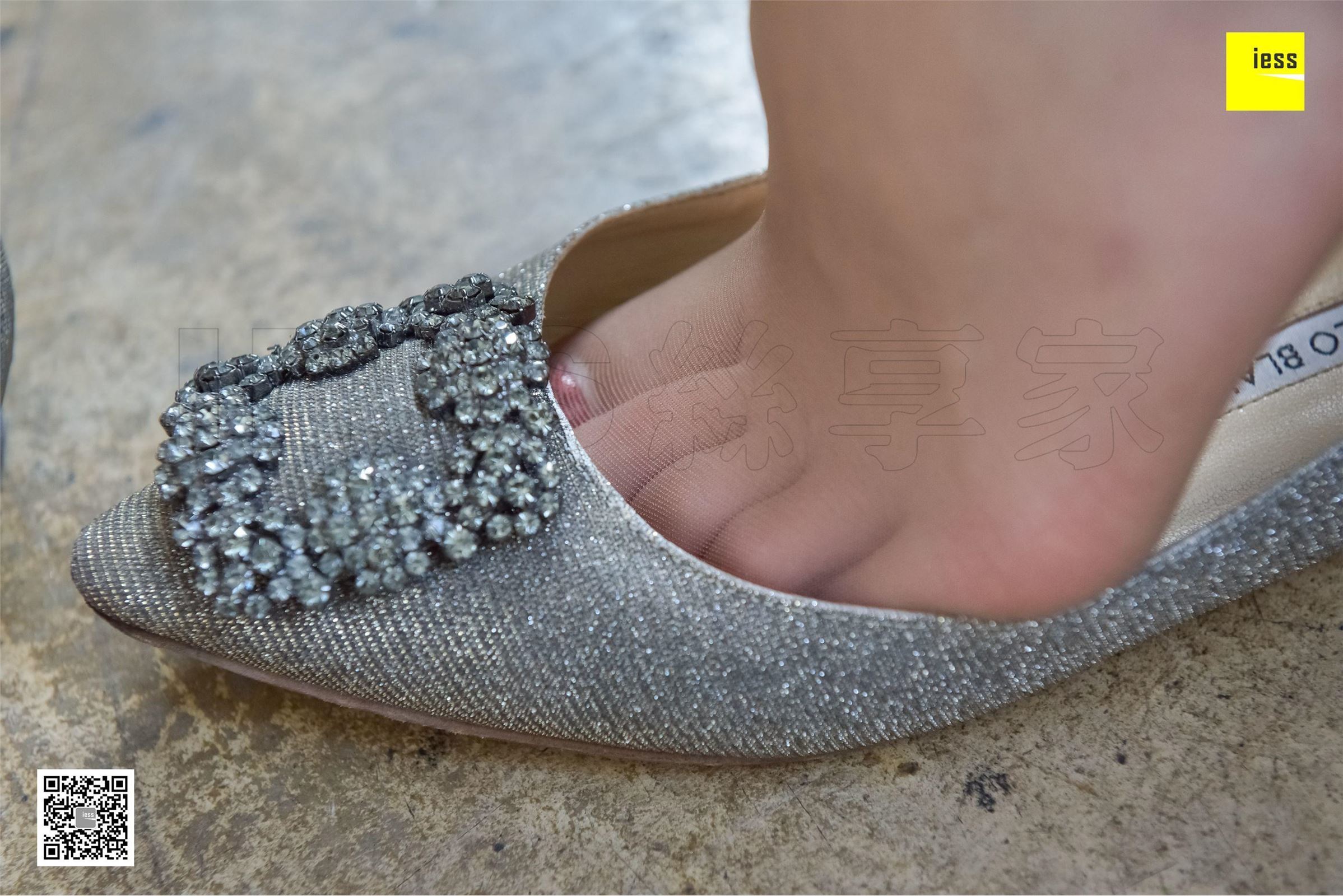 [IESS异思趣向] 2017.11.24 SXJ.111 七七 大长腿咖啡丝平底鞋