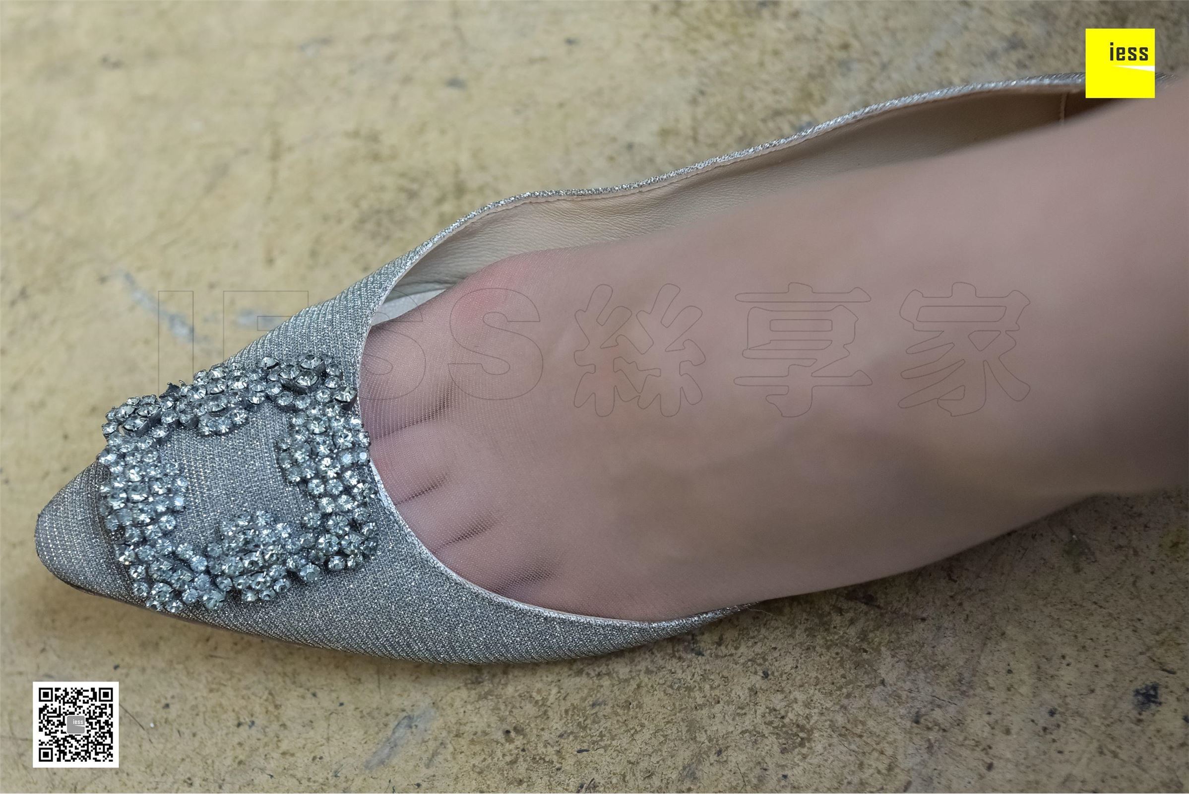 [IESS异思趣向] 2017.11.24 SXJ.111 七七 大长腿咖啡丝平底鞋