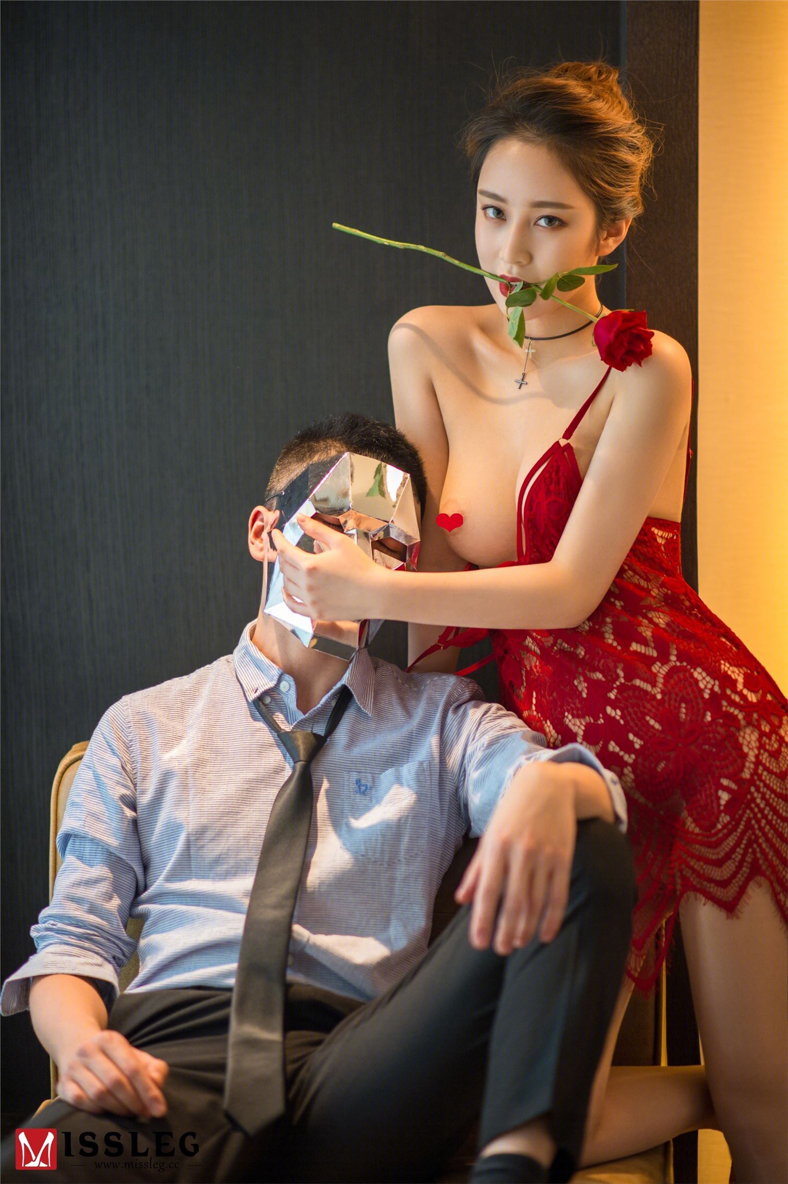 [MissLeg蜜丝] 2018-02-26 F001 乔依琳 情人节玫瑰物语