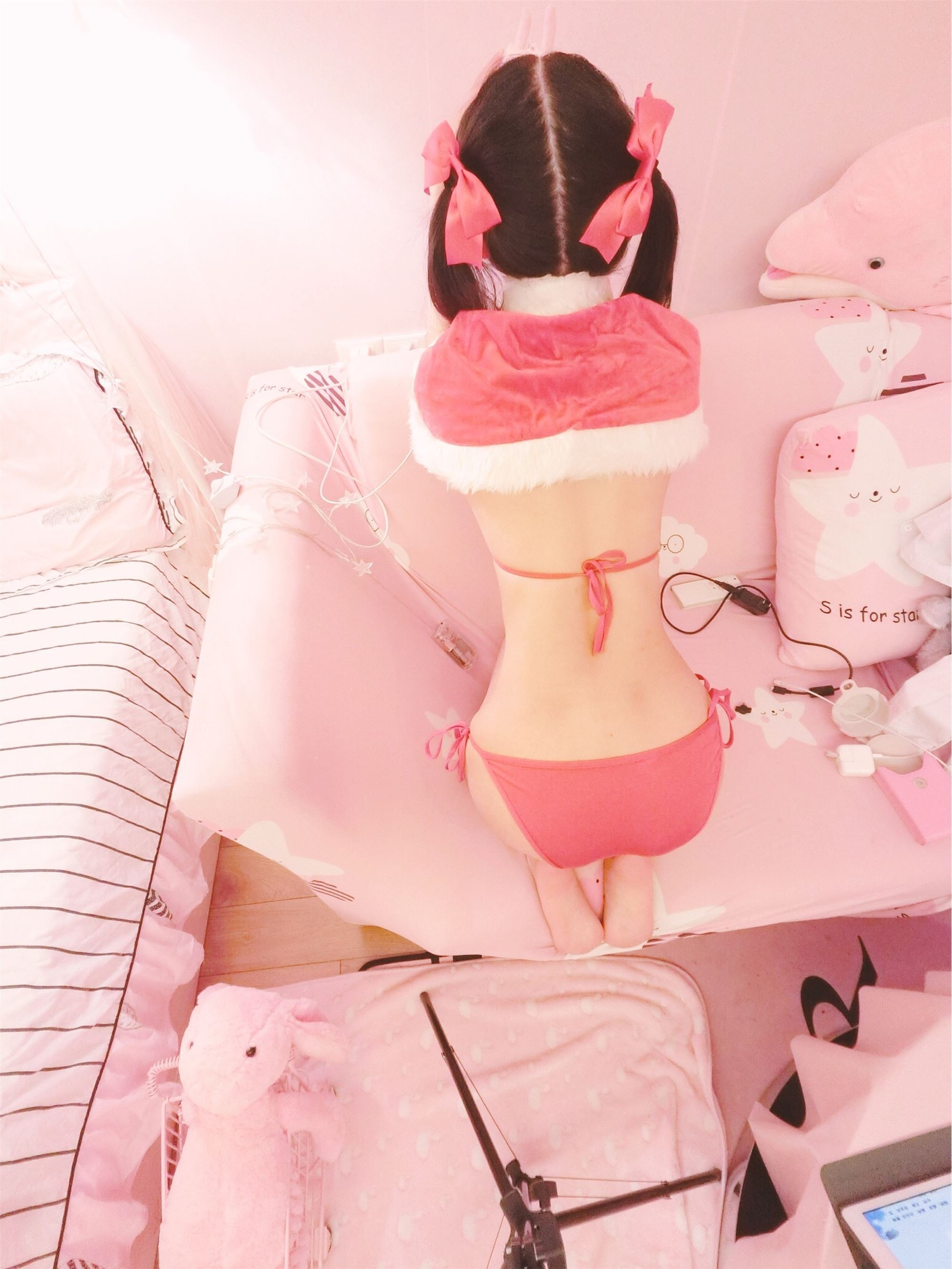 双马尾萝莉汐汐 圣诞泳装