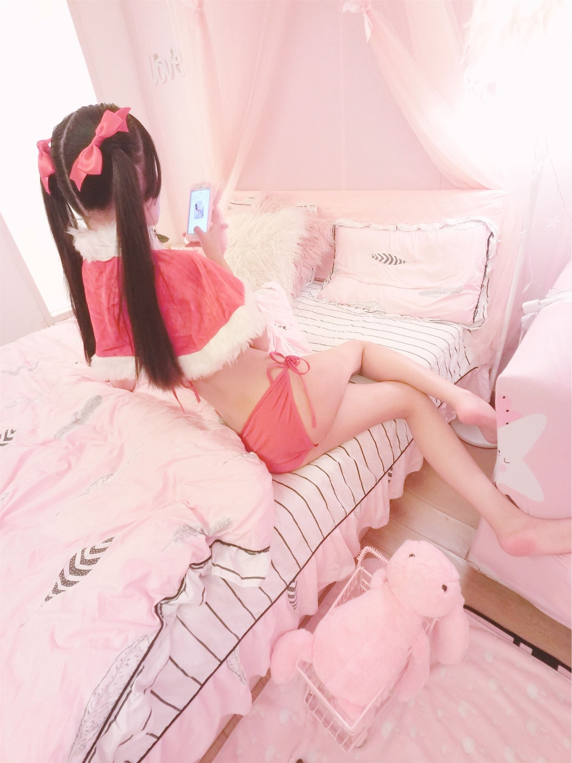 双马尾萝莉汐汐 圣诞泳装